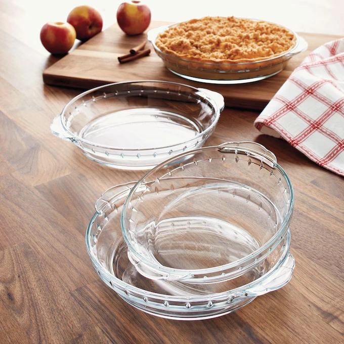 Set of 4 Glass Pie Pans