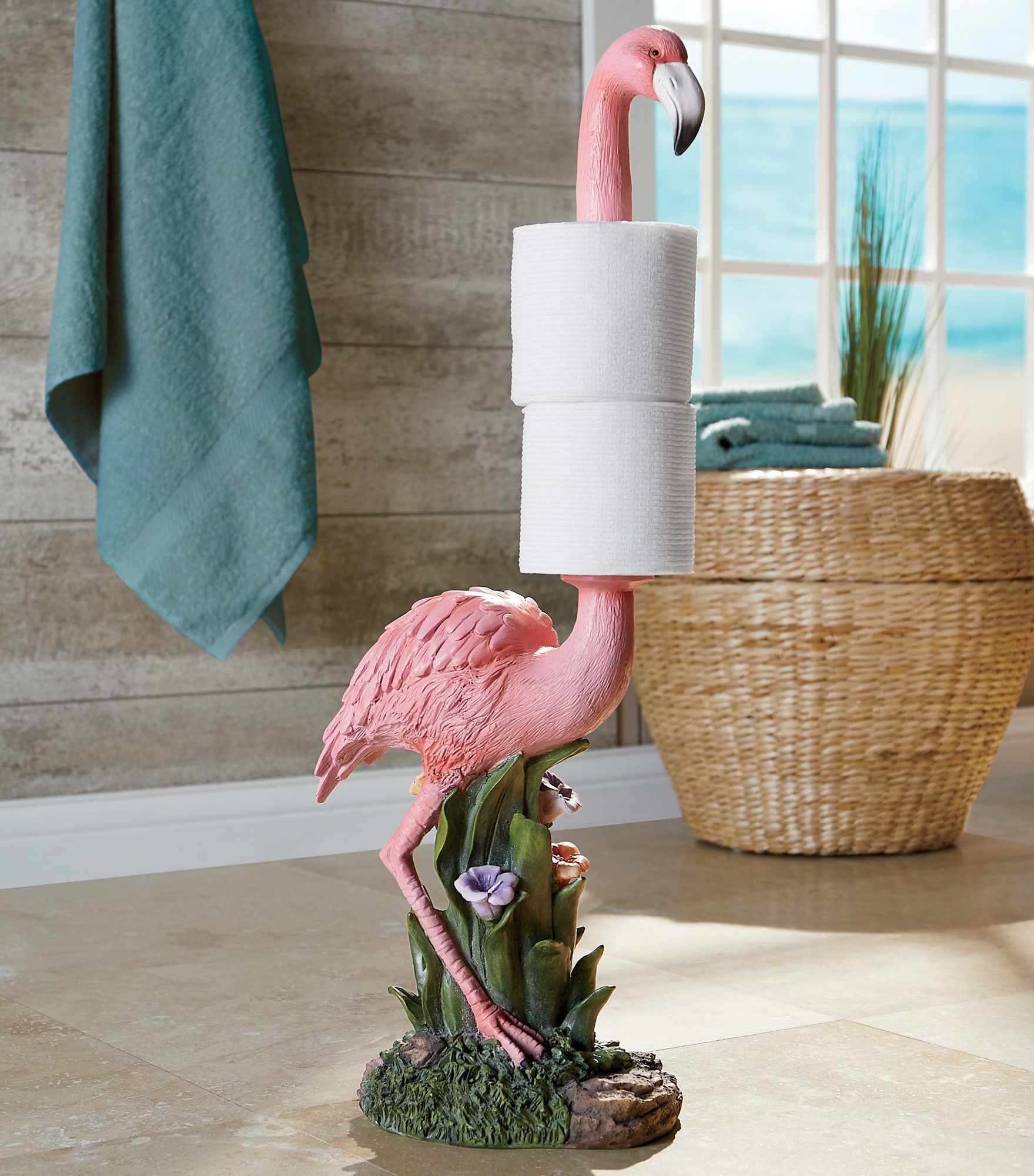 Flamingo Toilet Paper Holder