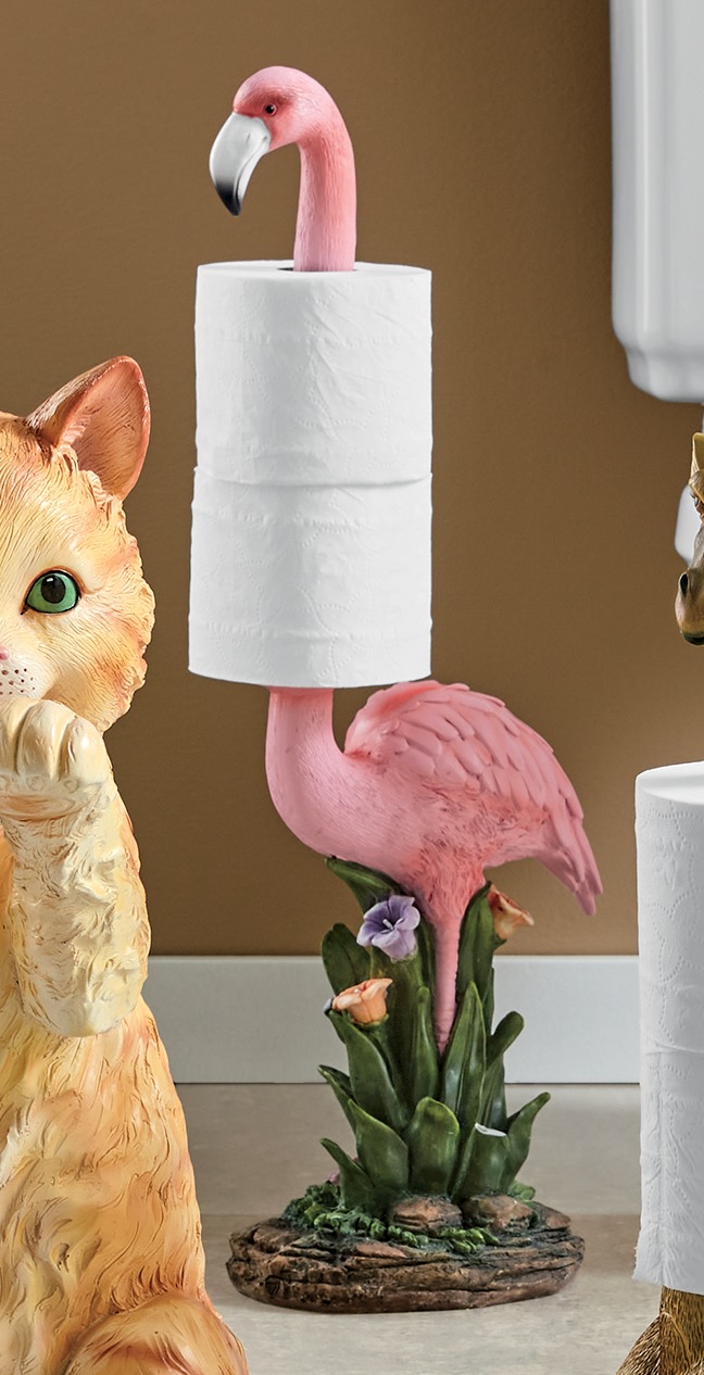 Flamingo Toilet Paper Holder