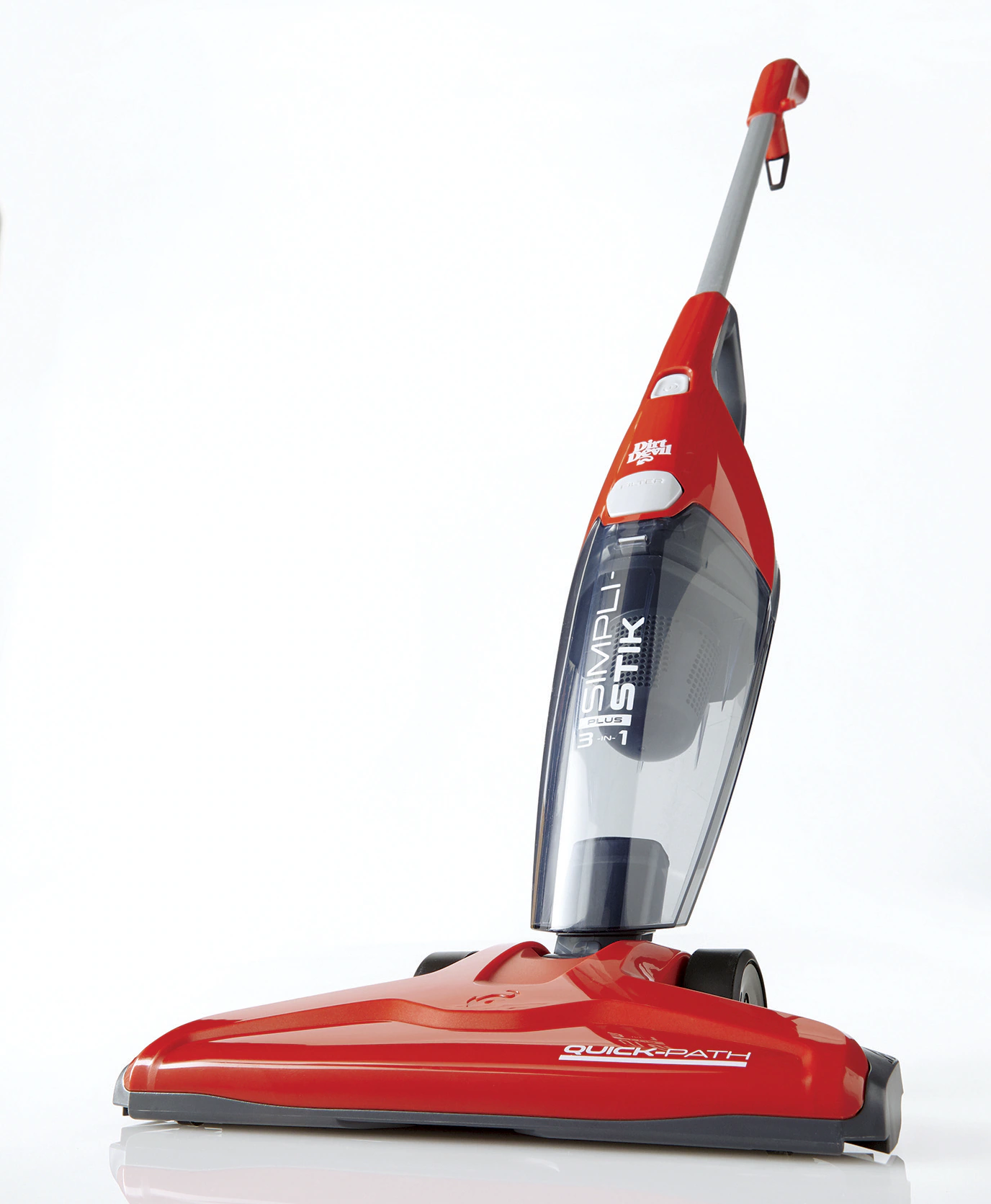 Dirt Devil Simplistik Plus 3-in-1 Bagless Corded Stick Vacuum, Red