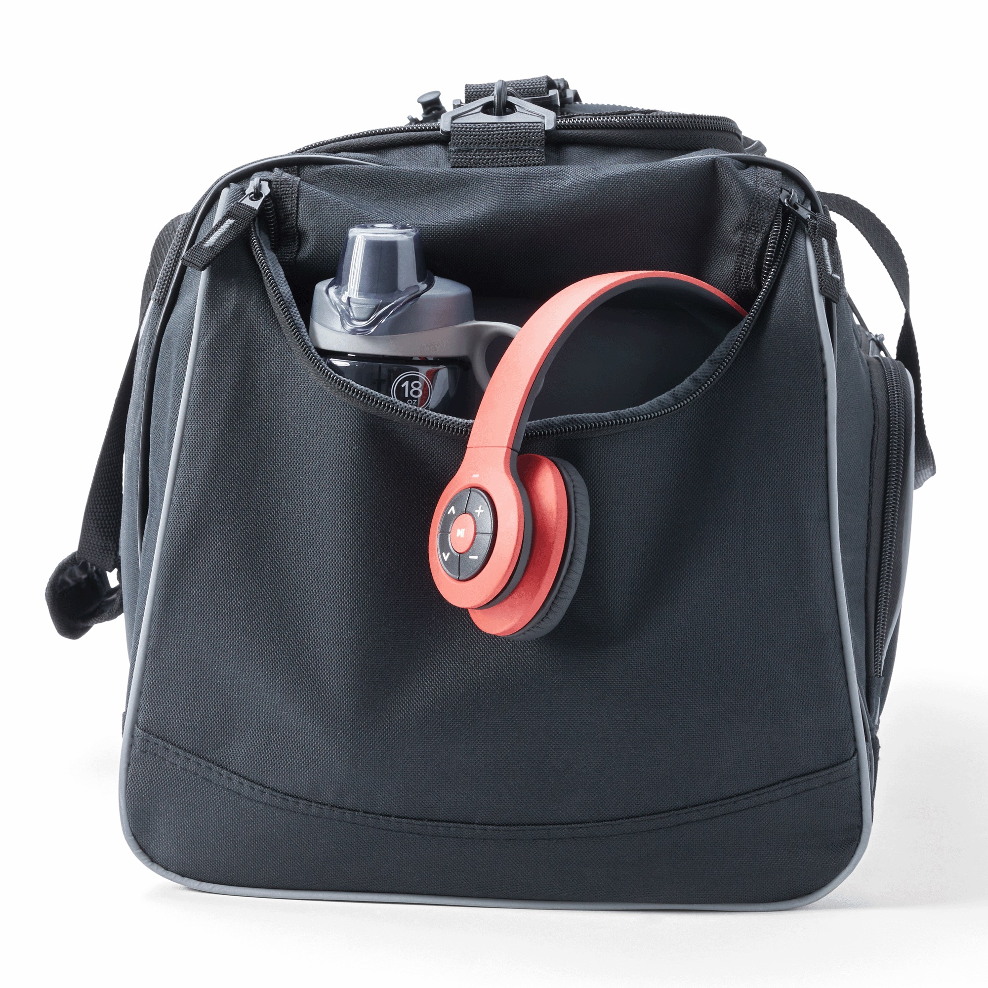 Personalized Duffel Bag with Shoe Pocket and Lockable Zips 4 Personalized Duffel Bag with Shoe Pocket and Lockable Zips