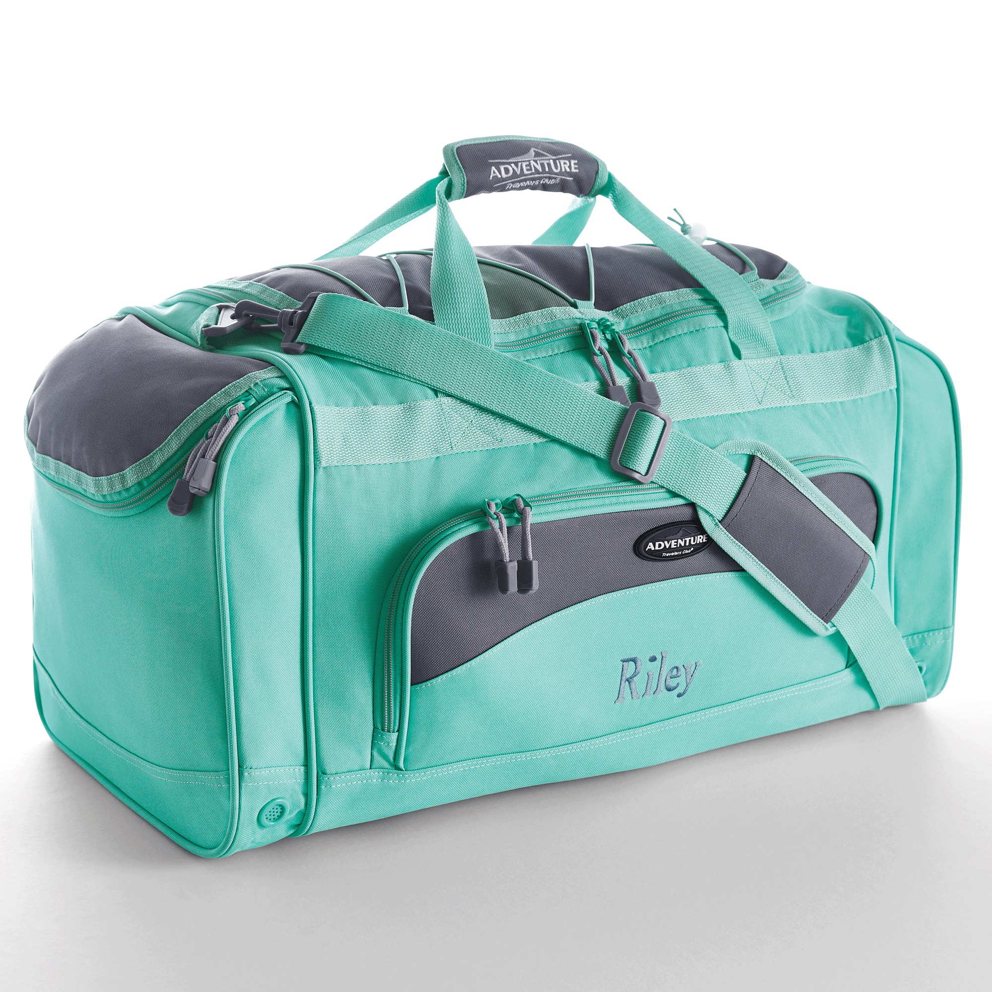 Personalized Duffel Bag with Shoe Pocket and Lockable Zips 8 Personalized Duffel Bag with Shoe Pocket and Lockable Zips