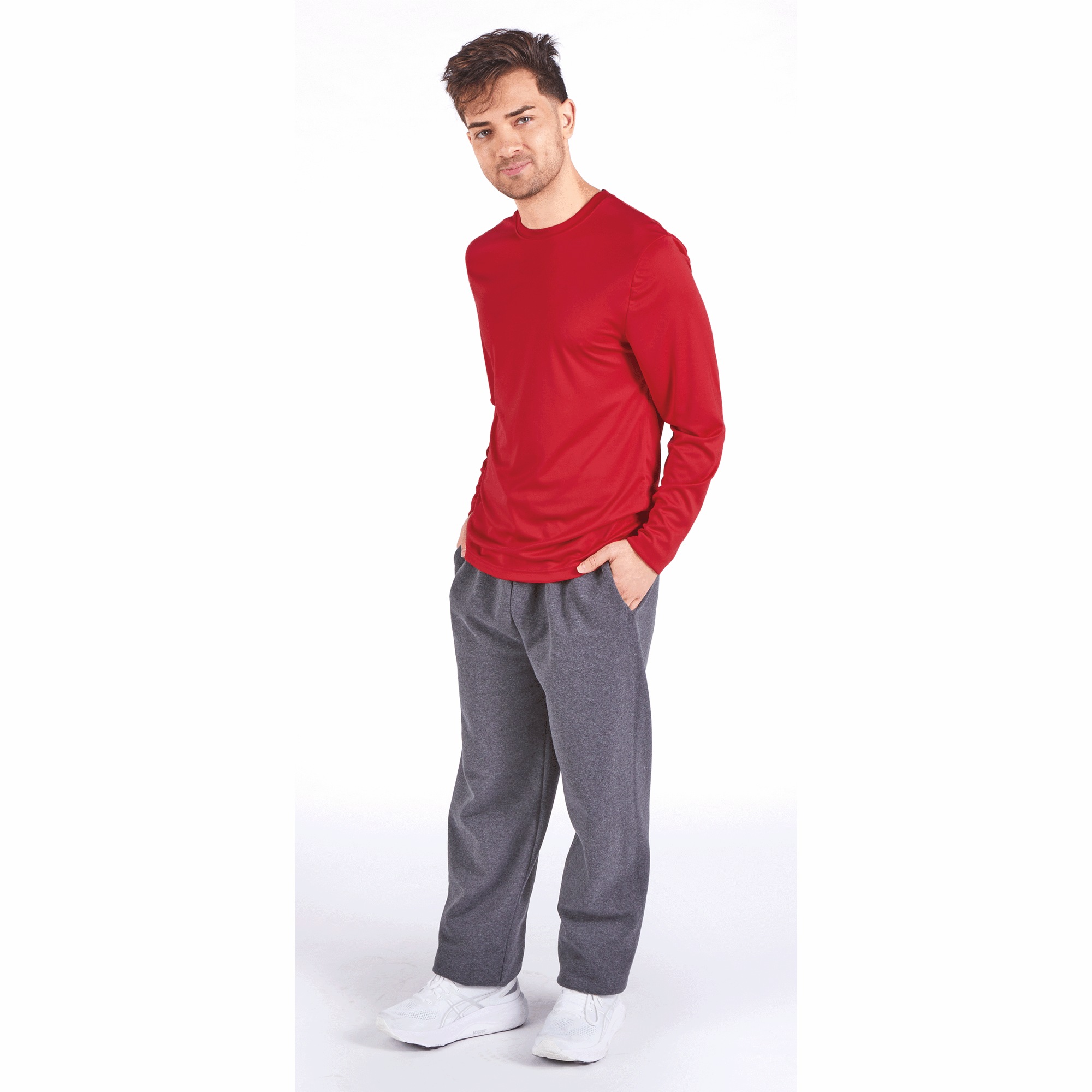 Hanes Long-Sleeve Cool DRI Moisture-Wicking Sports Tee with Odor Protection