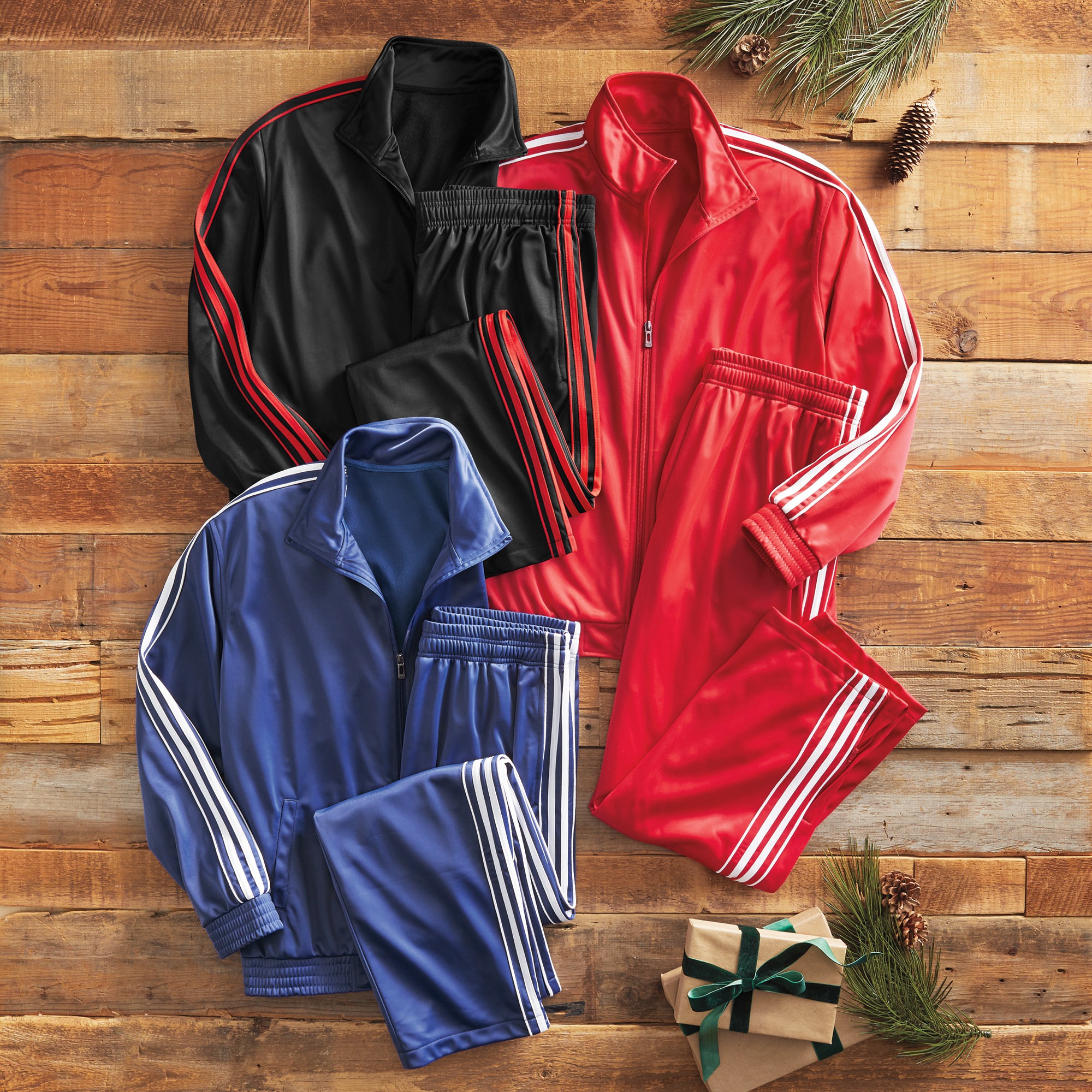 Casual 2-Piece Men's Active Set with Side Stripe Accents