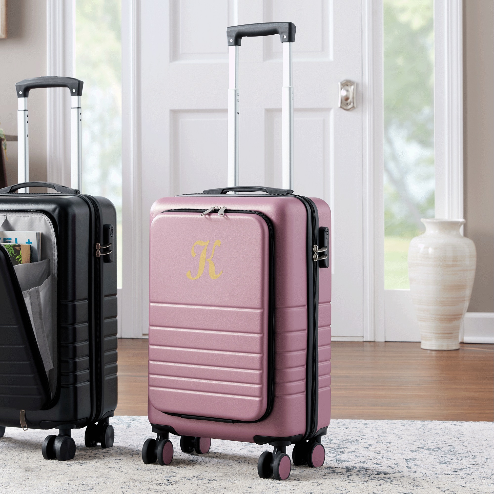 Personalized Hardsided Carry-On with Front Panel Storage