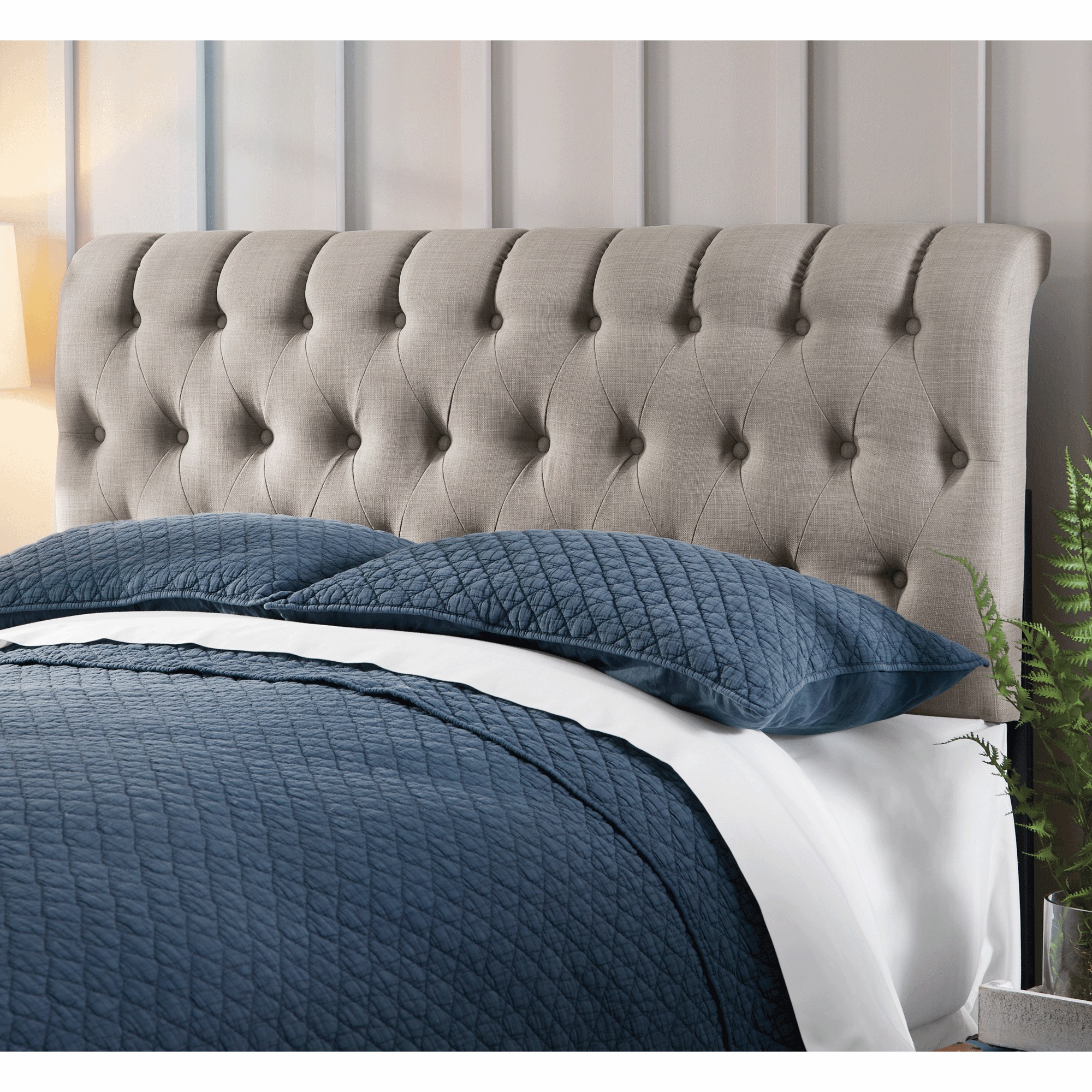 Tufted Linen Headboard