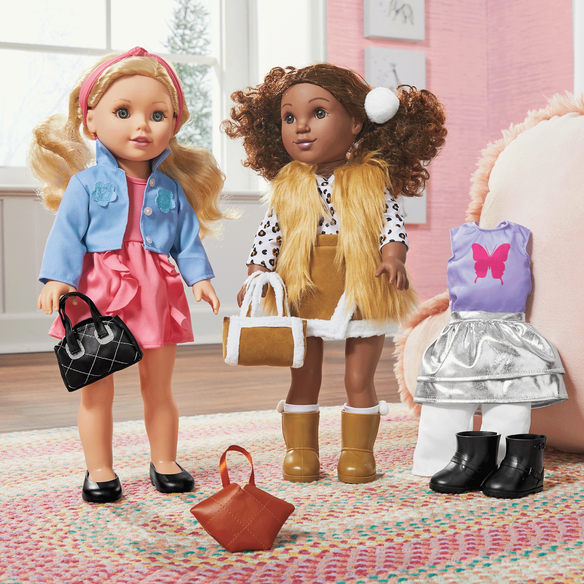 In Style Girl Doll with Set of 3 Outfits 2 In Style Girl Doll with Set of 3 Outfits
