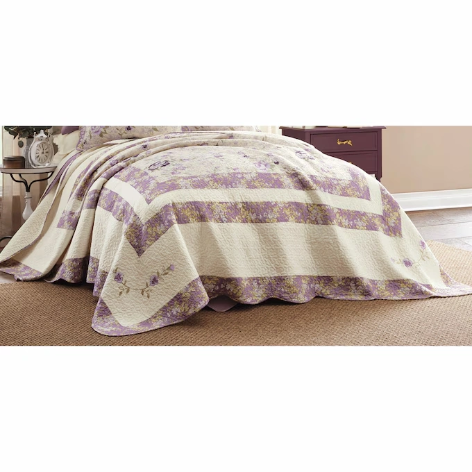 Tabitha Embroidered Floor-Length Quilt