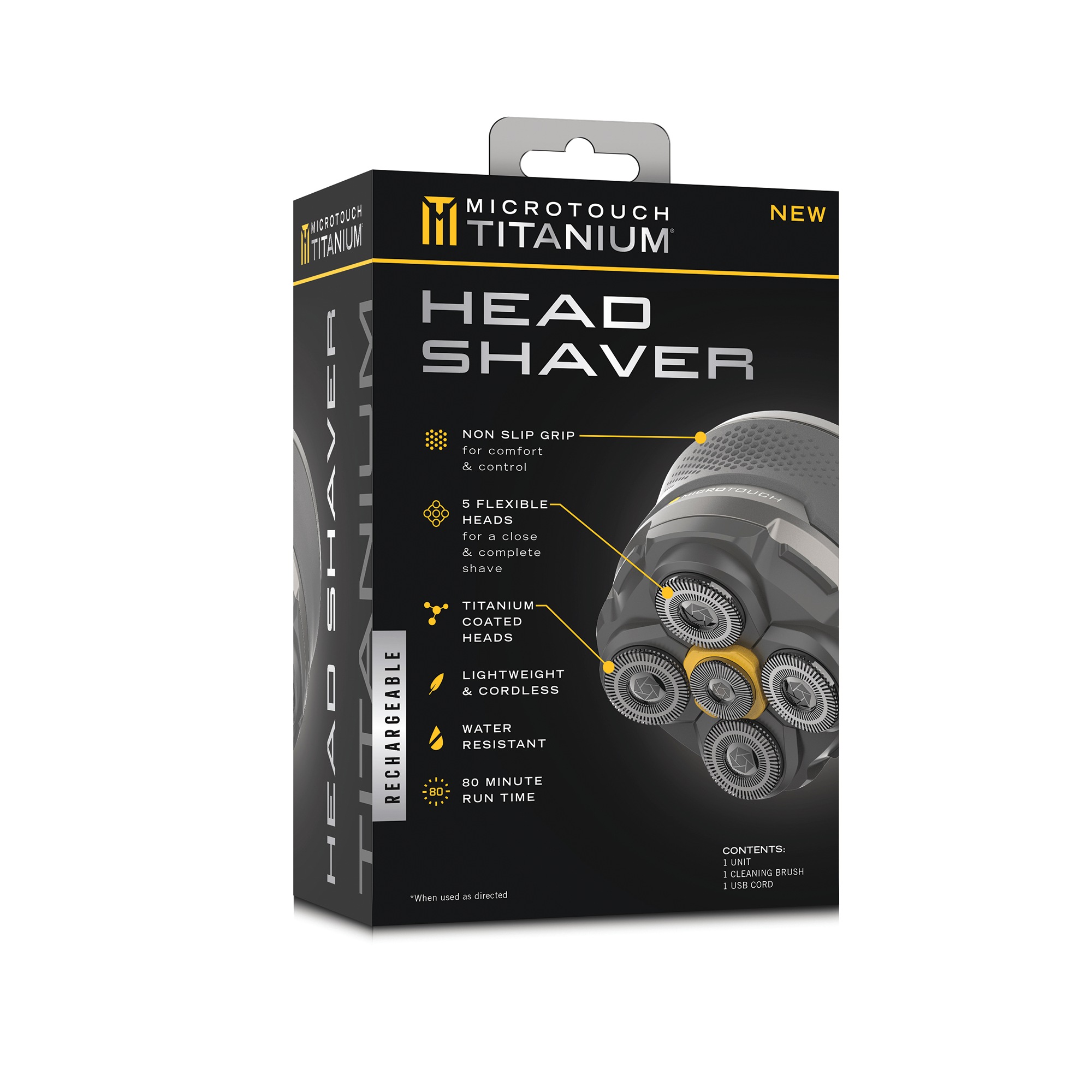 Microtouch Titanium Rechargeable Head Shaver