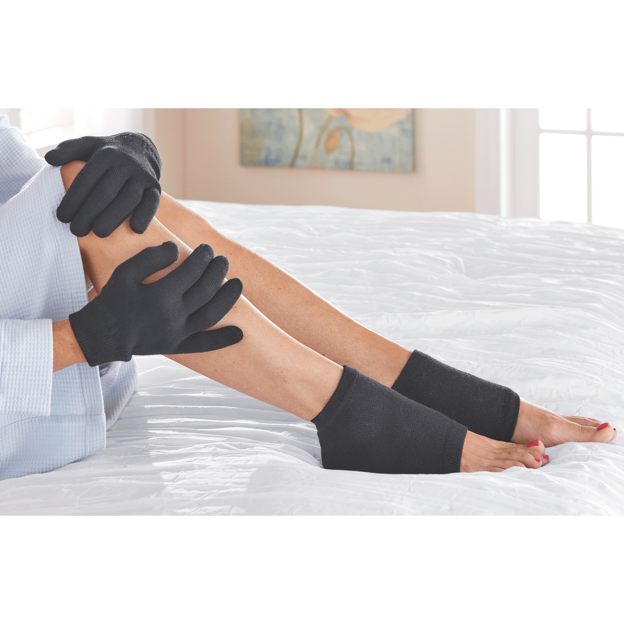 Gel Heel Sock & Glove Set