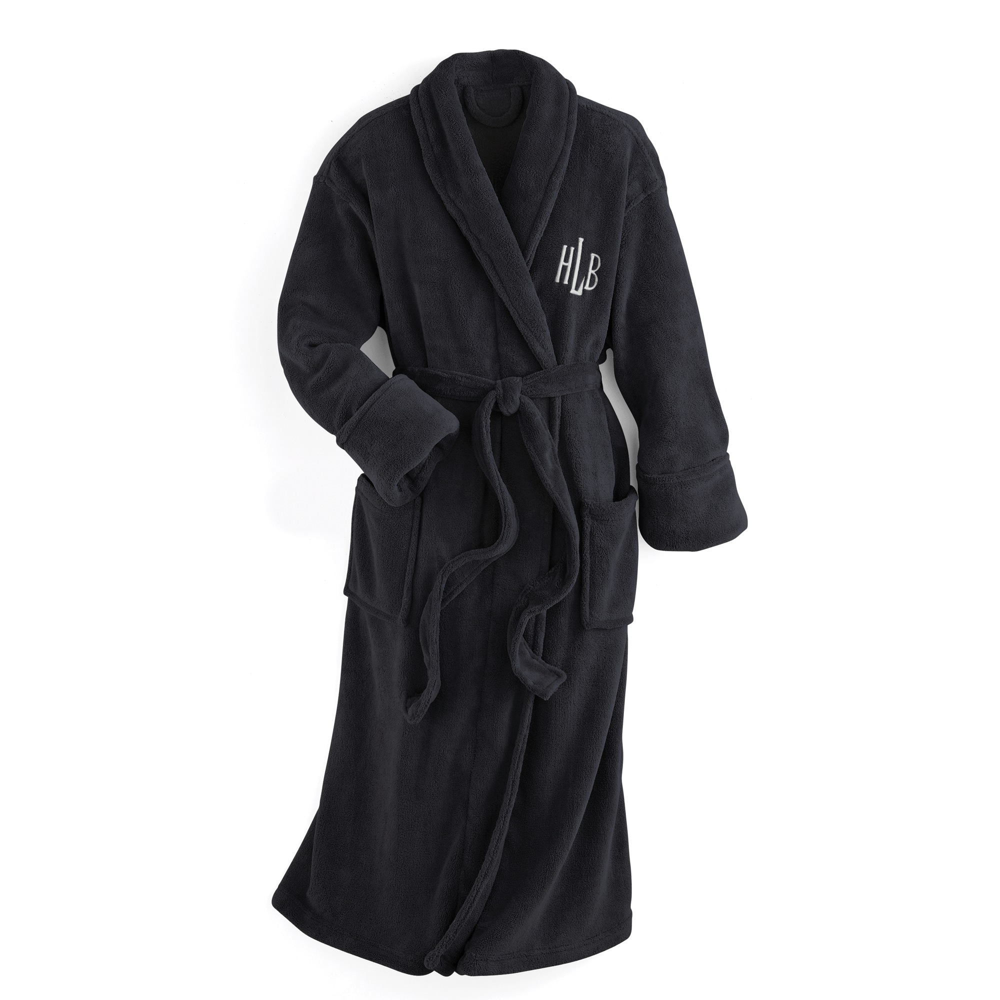Unisex Plush Fleece Robe with Monogram Personalization Option