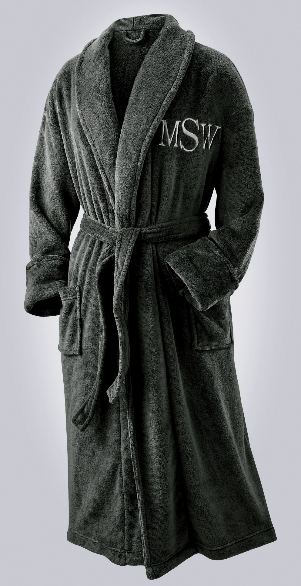 Unisex Plush Fleece Robe with Monogram Personalization Option