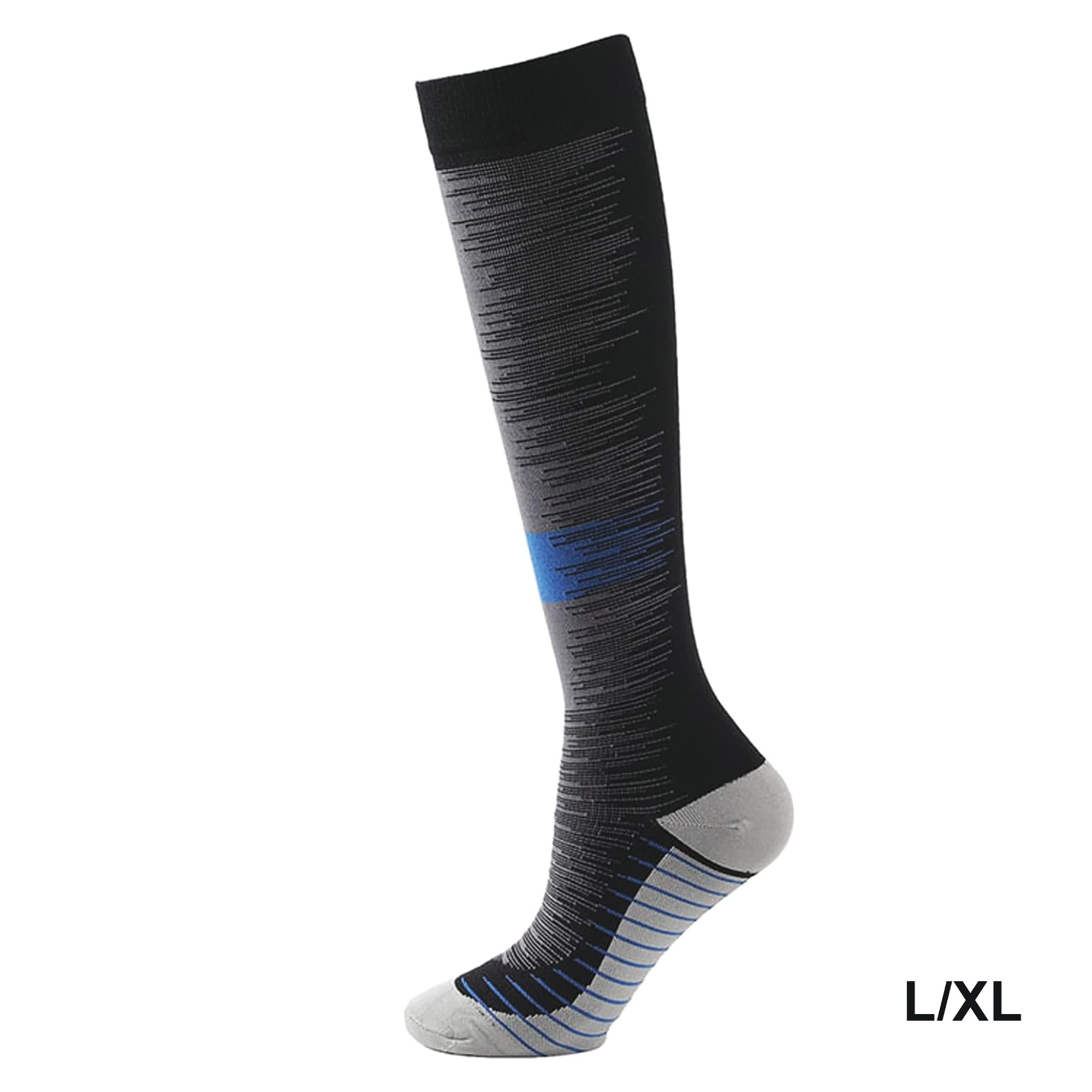 3-Pack Gradient Stripe Compression Socks