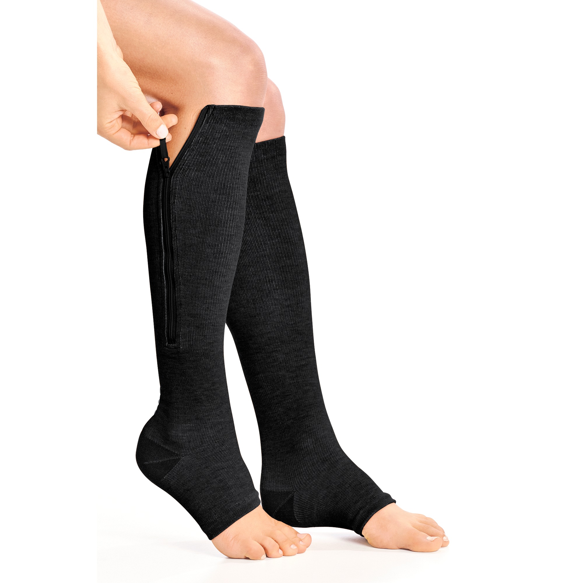 Open-Toe Compression Knee-Highs