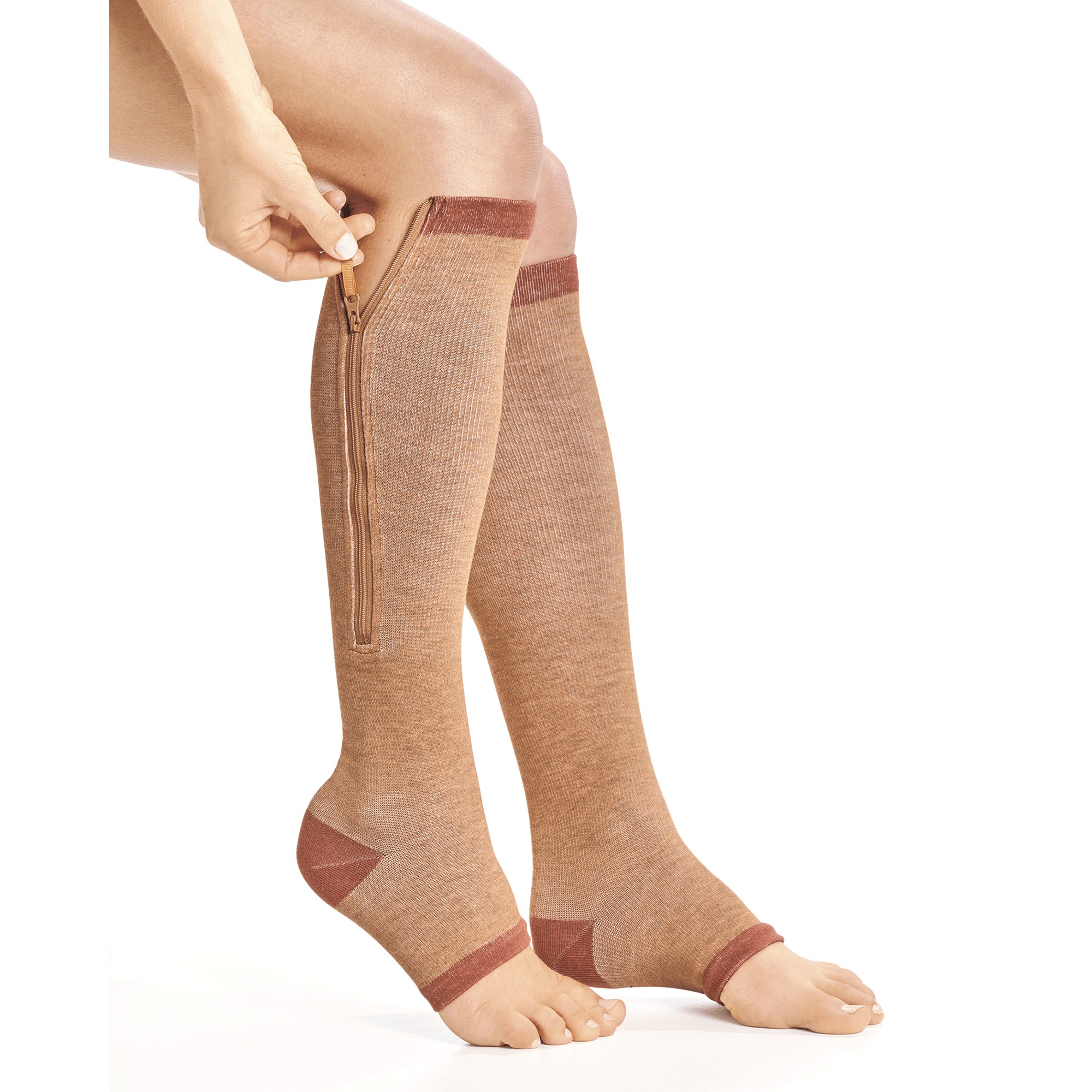 Open-Toe Compression Knee-Highs