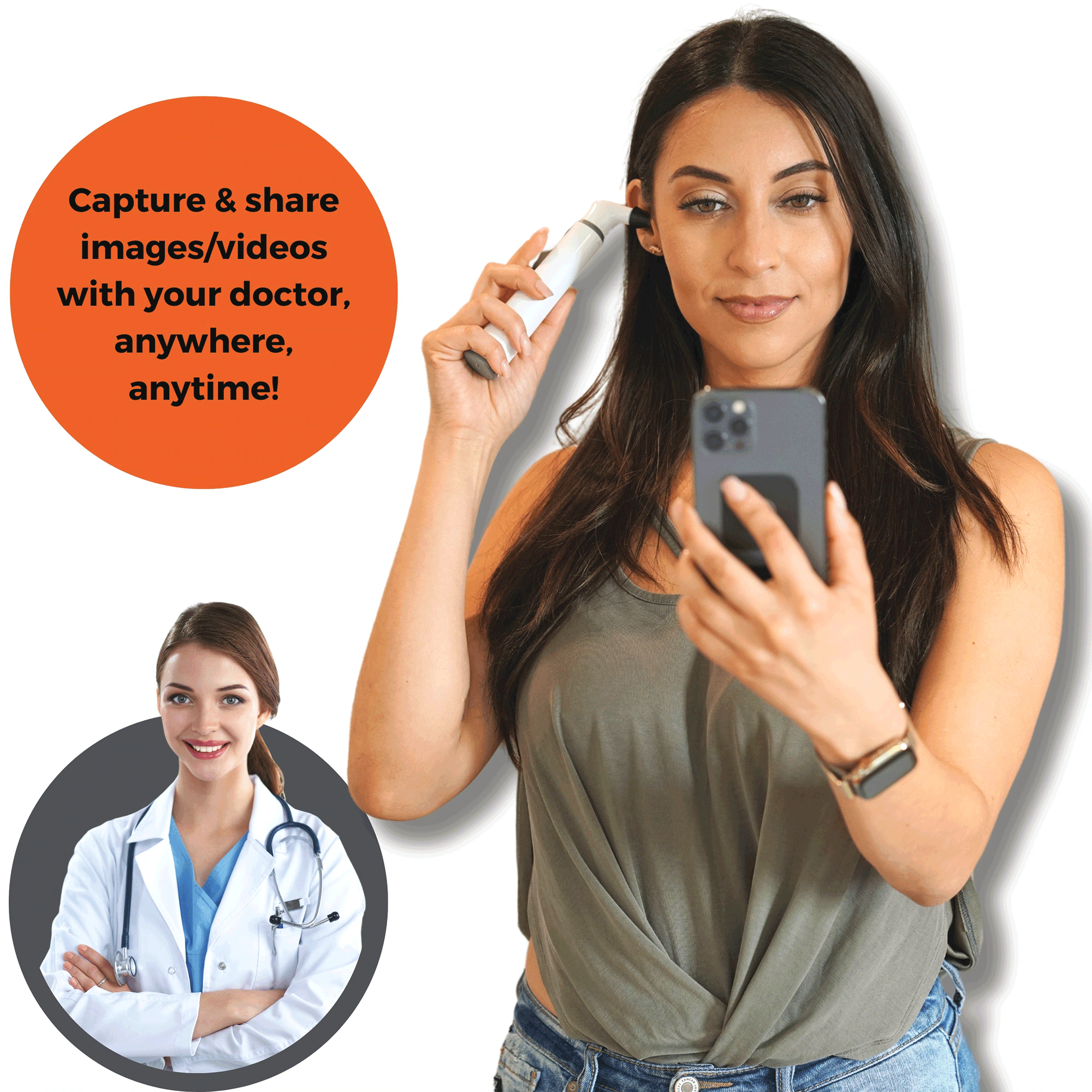 Mobi Smart Ear, Nose & Throat Otoscope