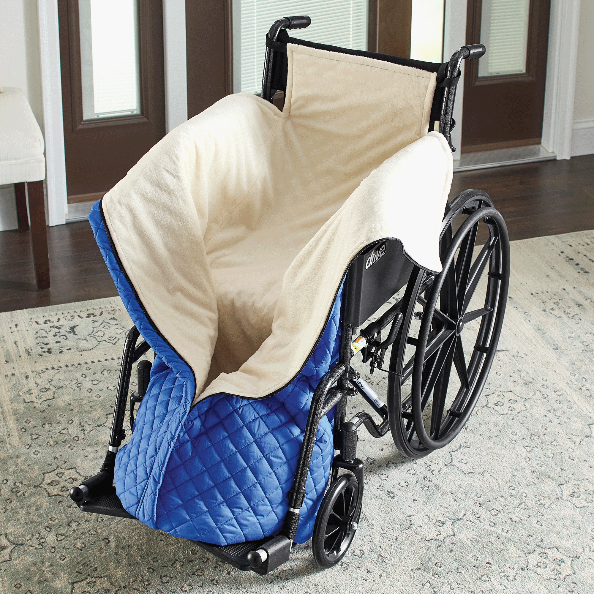 Zip Full Cover Wheelchair Blanket 2 Zip Full Cover Wheelchair Blanket