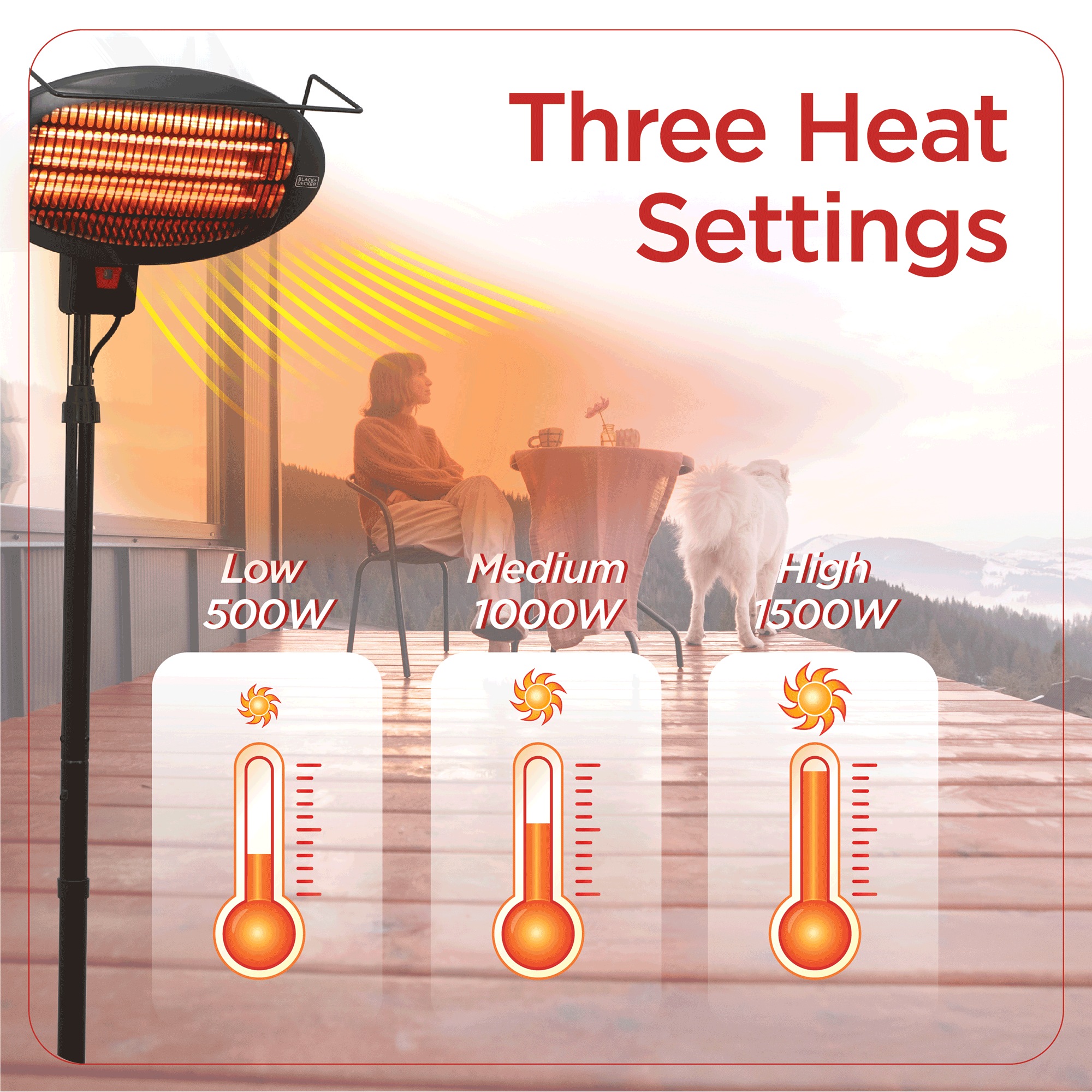 BLACK+DECKER Outdoor Garage/Patio Electric Heater