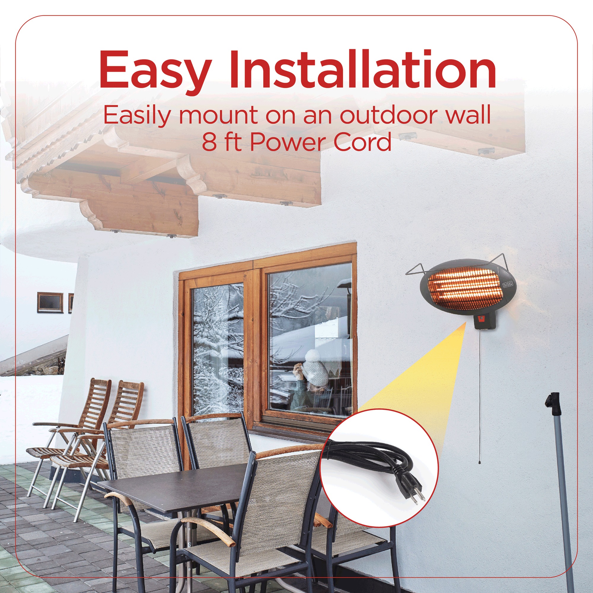 BLACK+DECKER Outdoor Garage/Patio Electric Heater