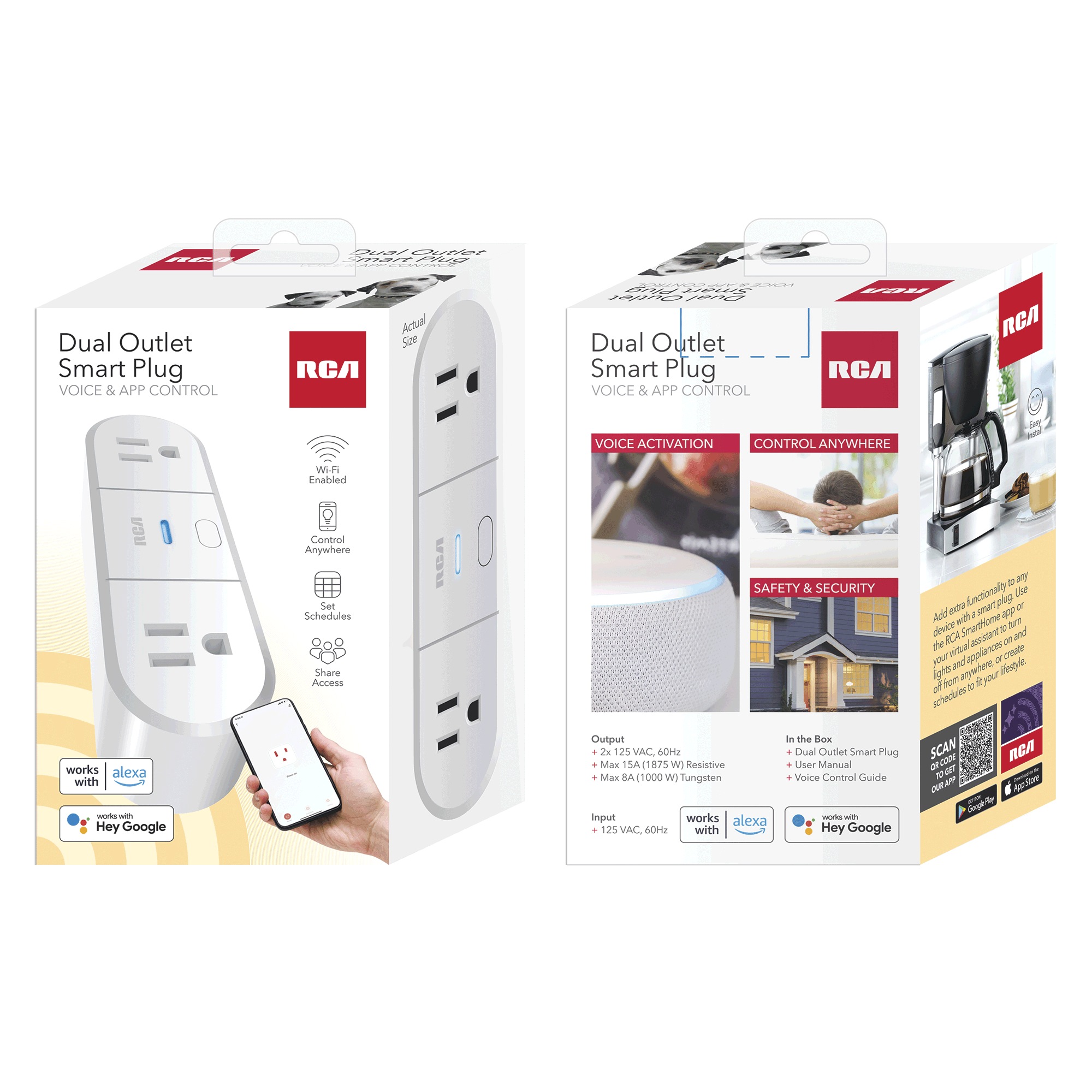 RCA Dual Outlet Smart Plug 2 RCA Dual Outlet Smart Plug