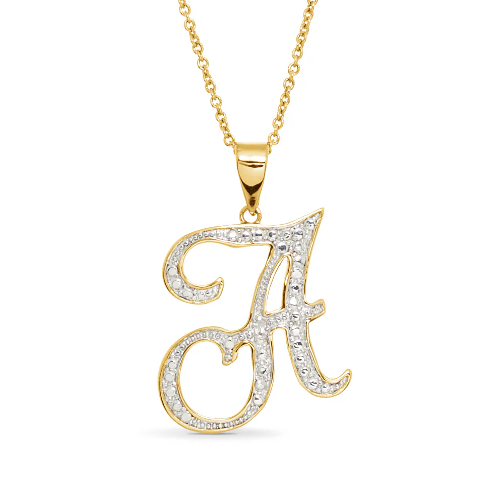 Personalized Initial Diamond Pendant