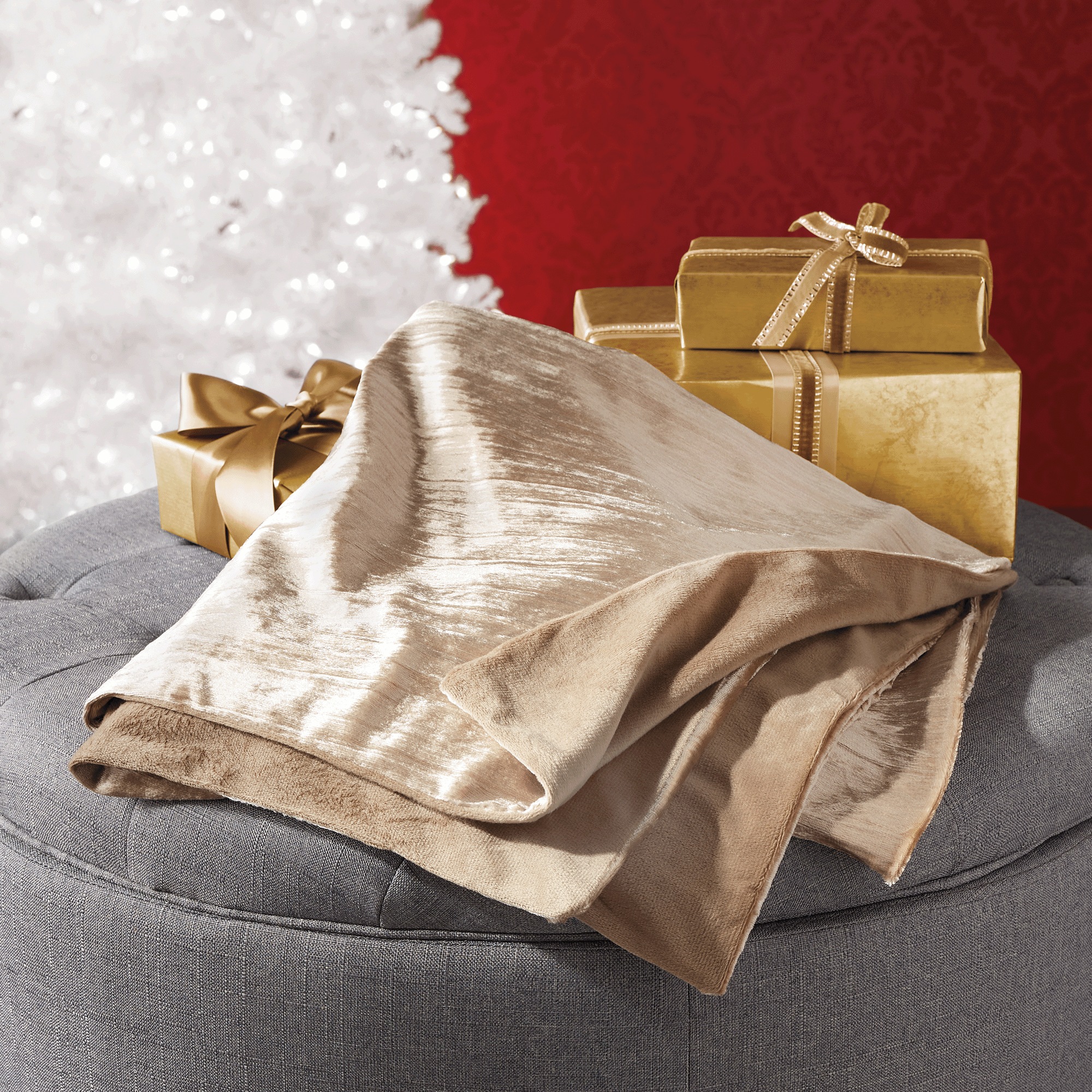 Crushed Velvet Throw