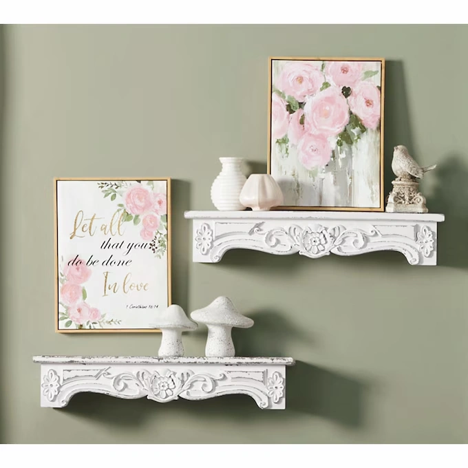Set of 2 Romantic Floral and Word Art 1 Set of 2 Romantic Floral and Word Art