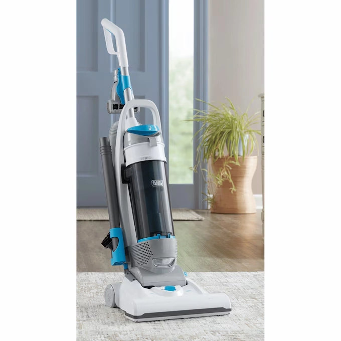 BLACK+DECKER Upright Series+ Upright Bagless Vacuum with HEPA Filter, Pet Upholstery & Crevice Brush, Large Capacity, Easy Empty, Carpet and Hard Floor, 900w