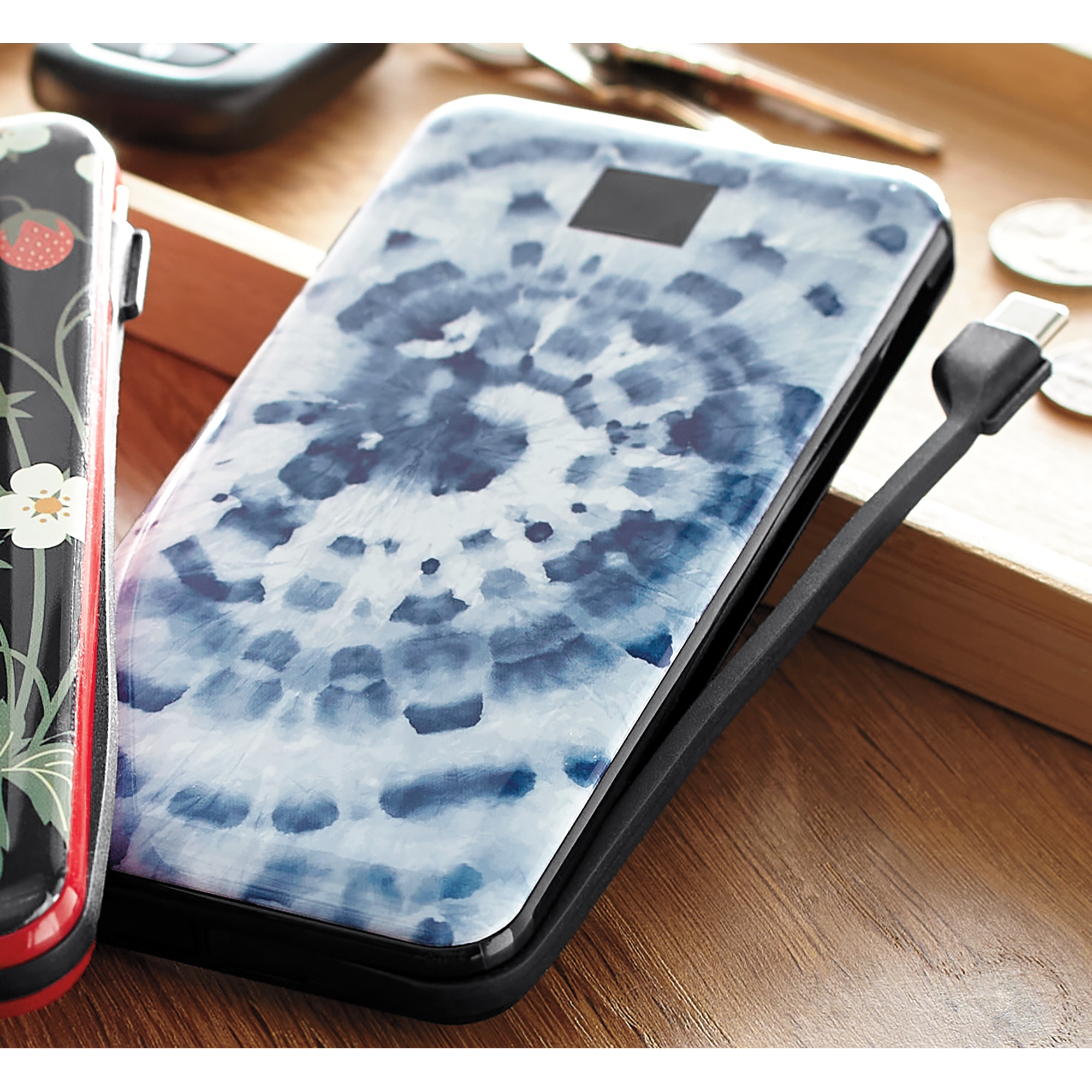 Slim Power Bank with Cables