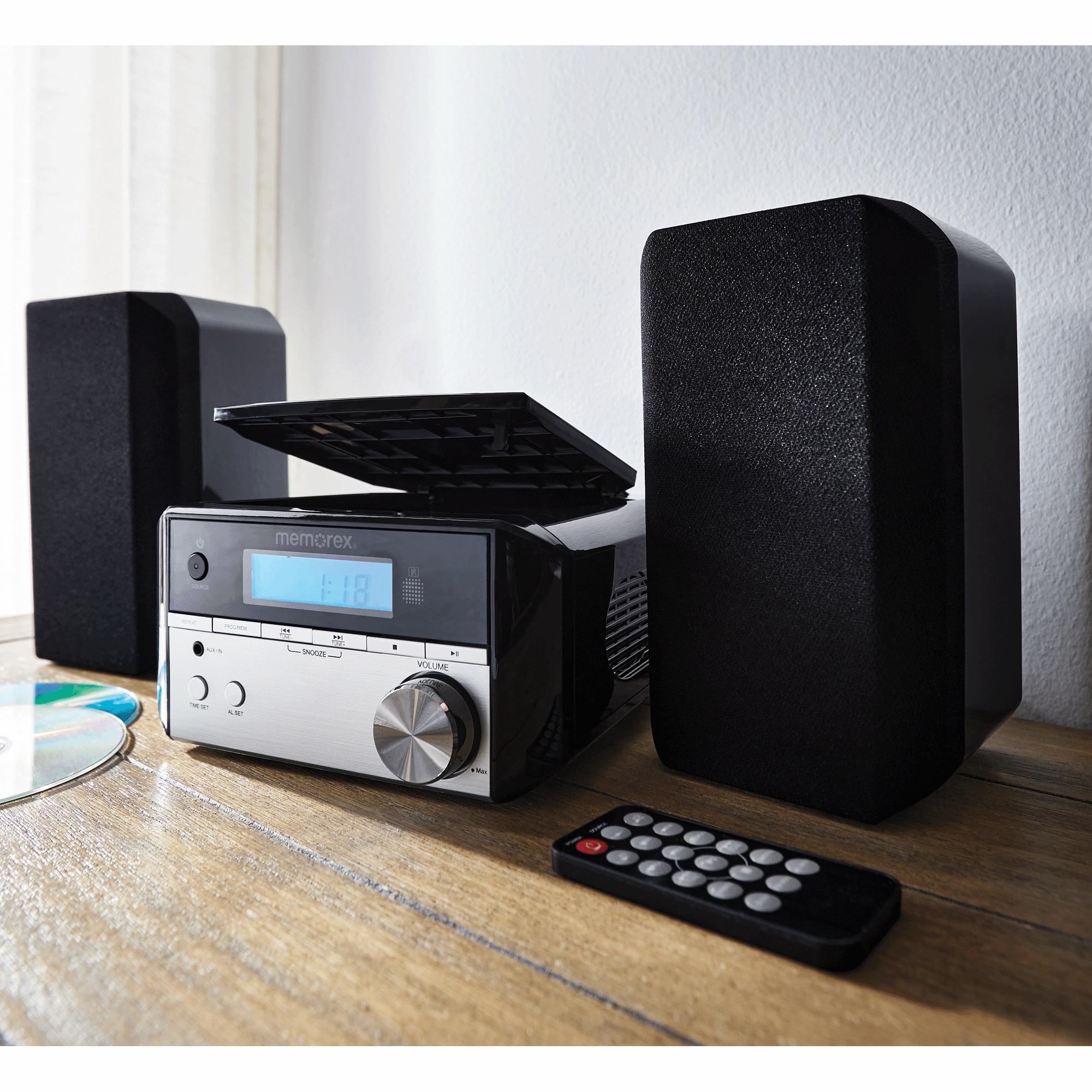 Memorex CD Micro Music System with Radio & Bluetooth