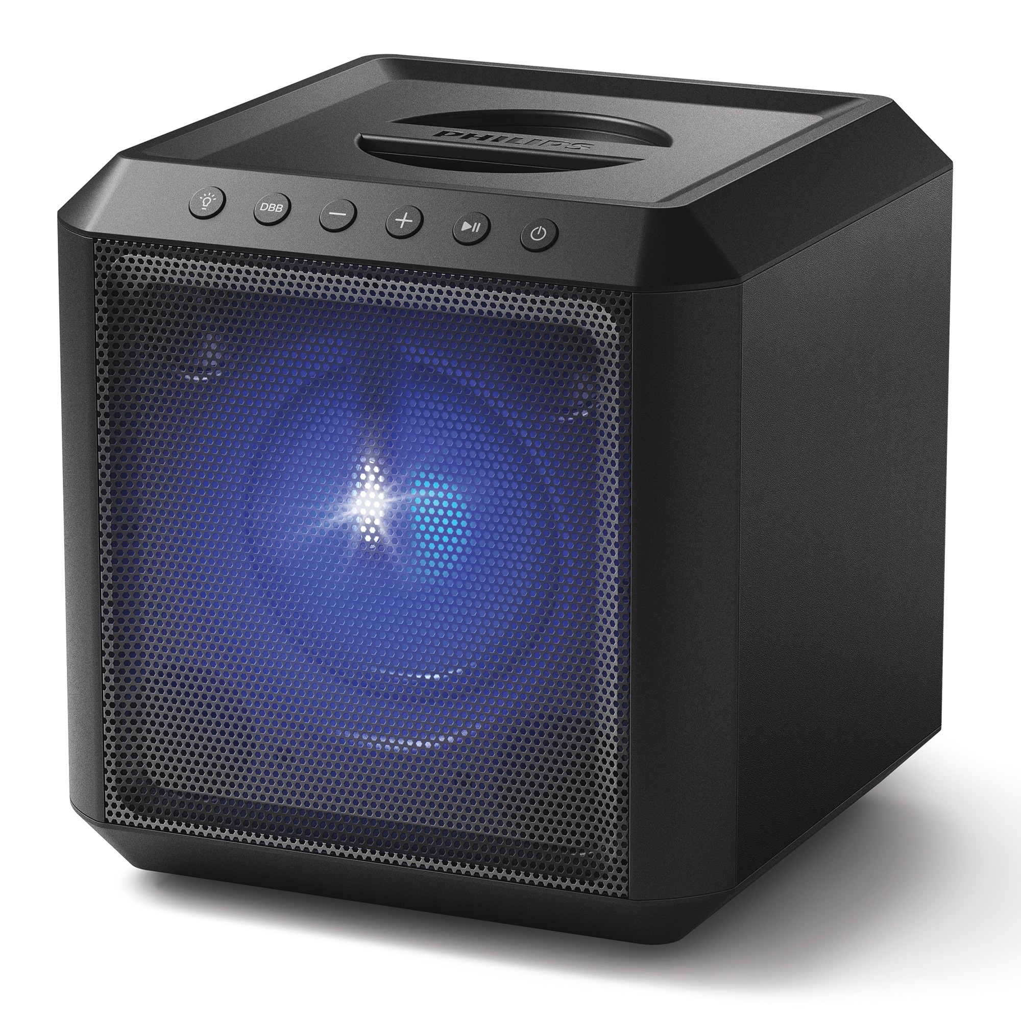 Philips Bluetooth Cube Party Speaker with 2 Microphones and Stand