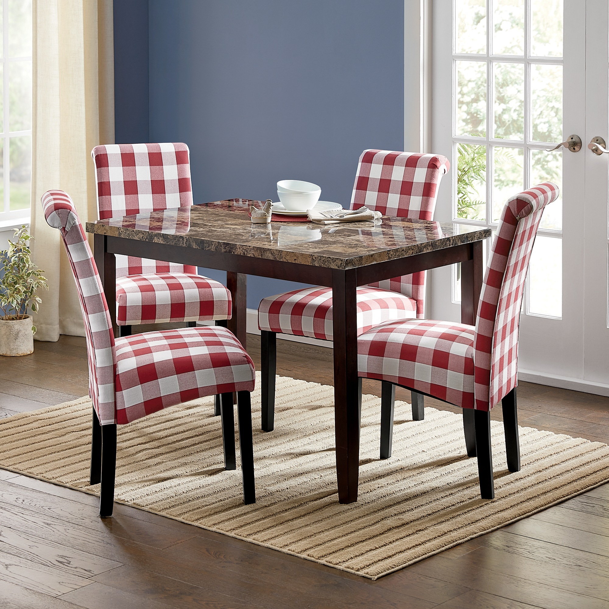 Faux-Marble Dining Table
