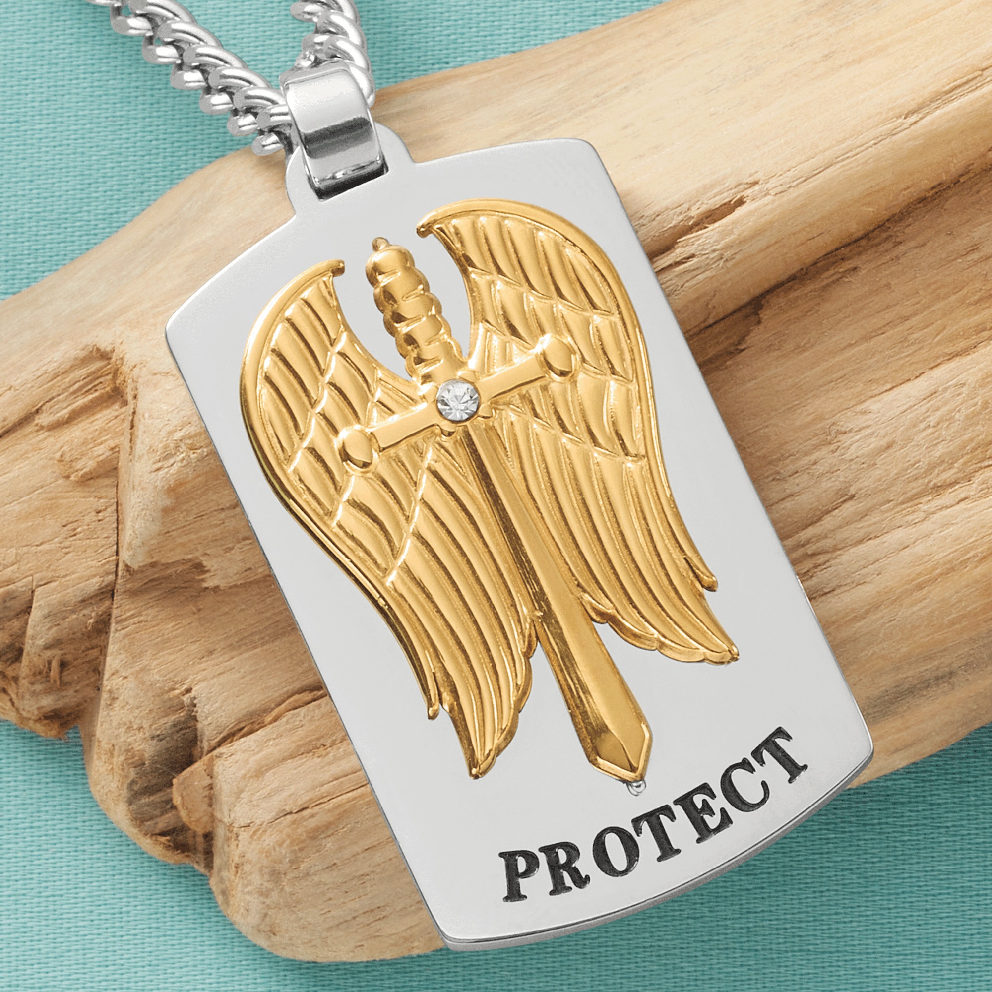 Religious Dog Tag Pendant