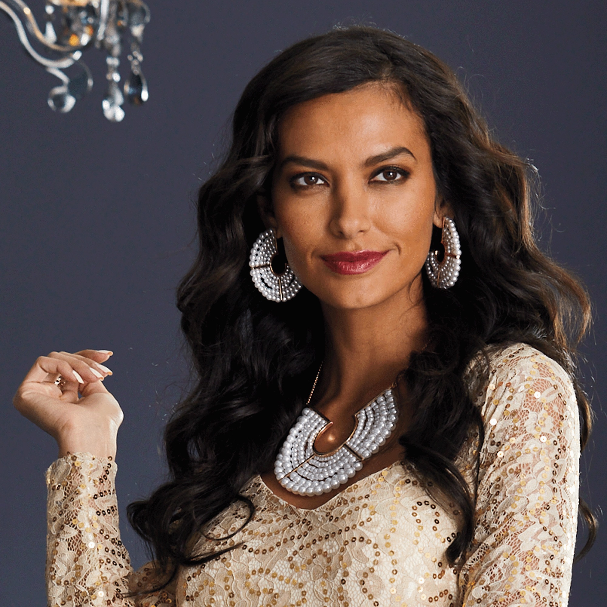 Faux Pearl Round Rows Jewelry