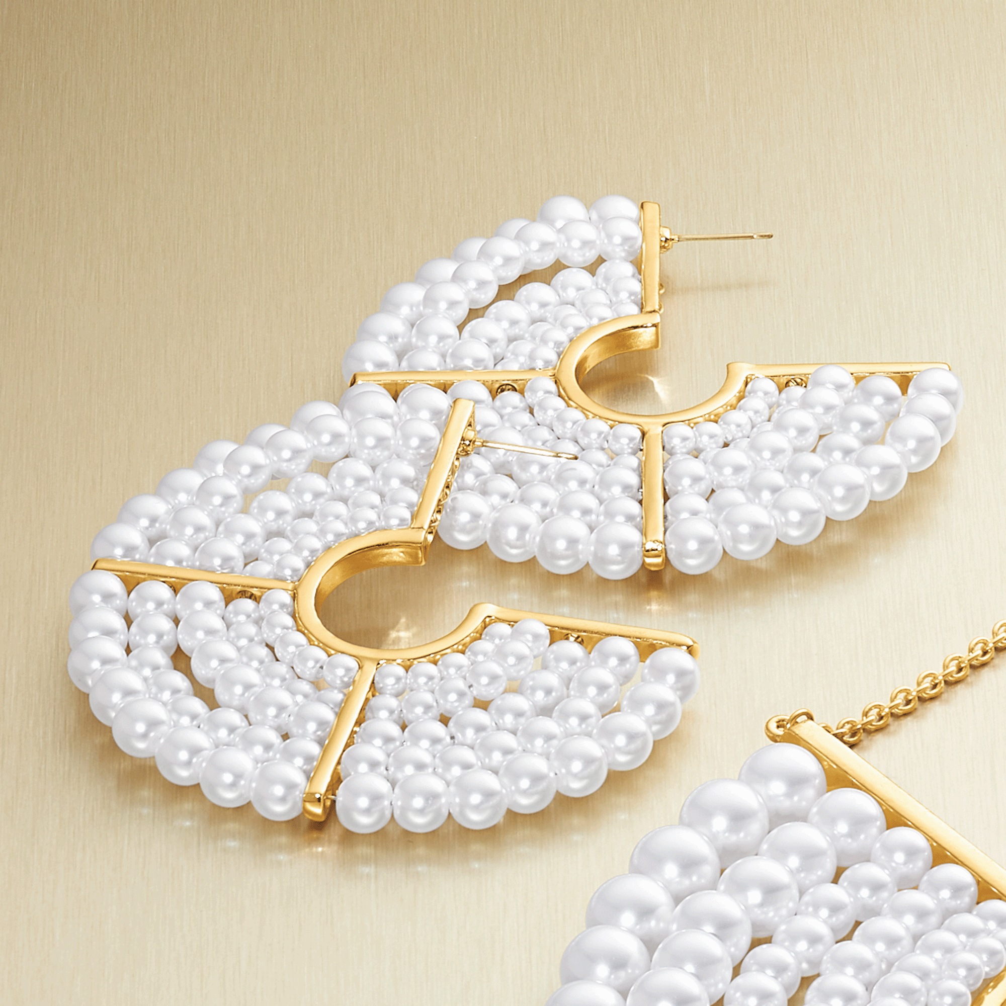 Faux Pearl Round Rows Jewelry 3 Faux Pearl Round Rows Jewelry