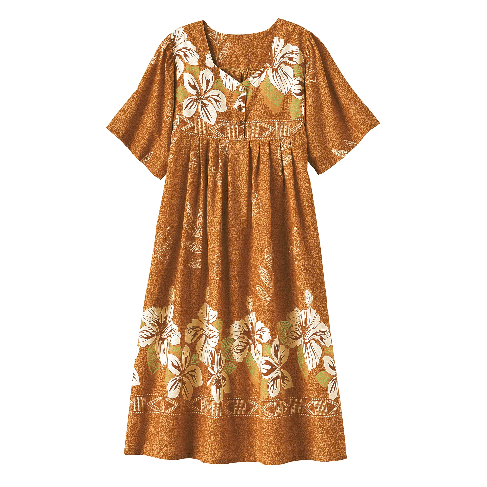 Border Print Patio Dress