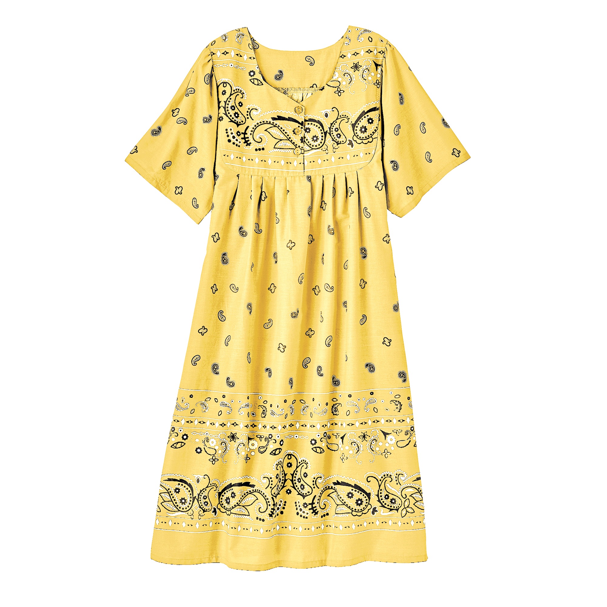 Border Print Patio Dress