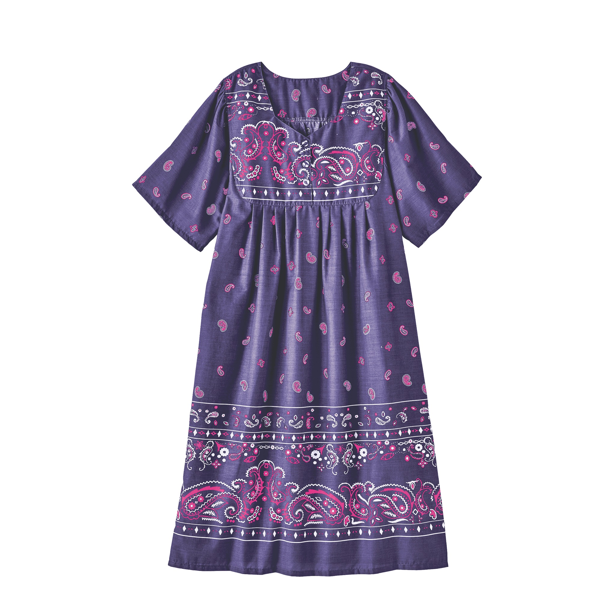 Border Print Patio Dress