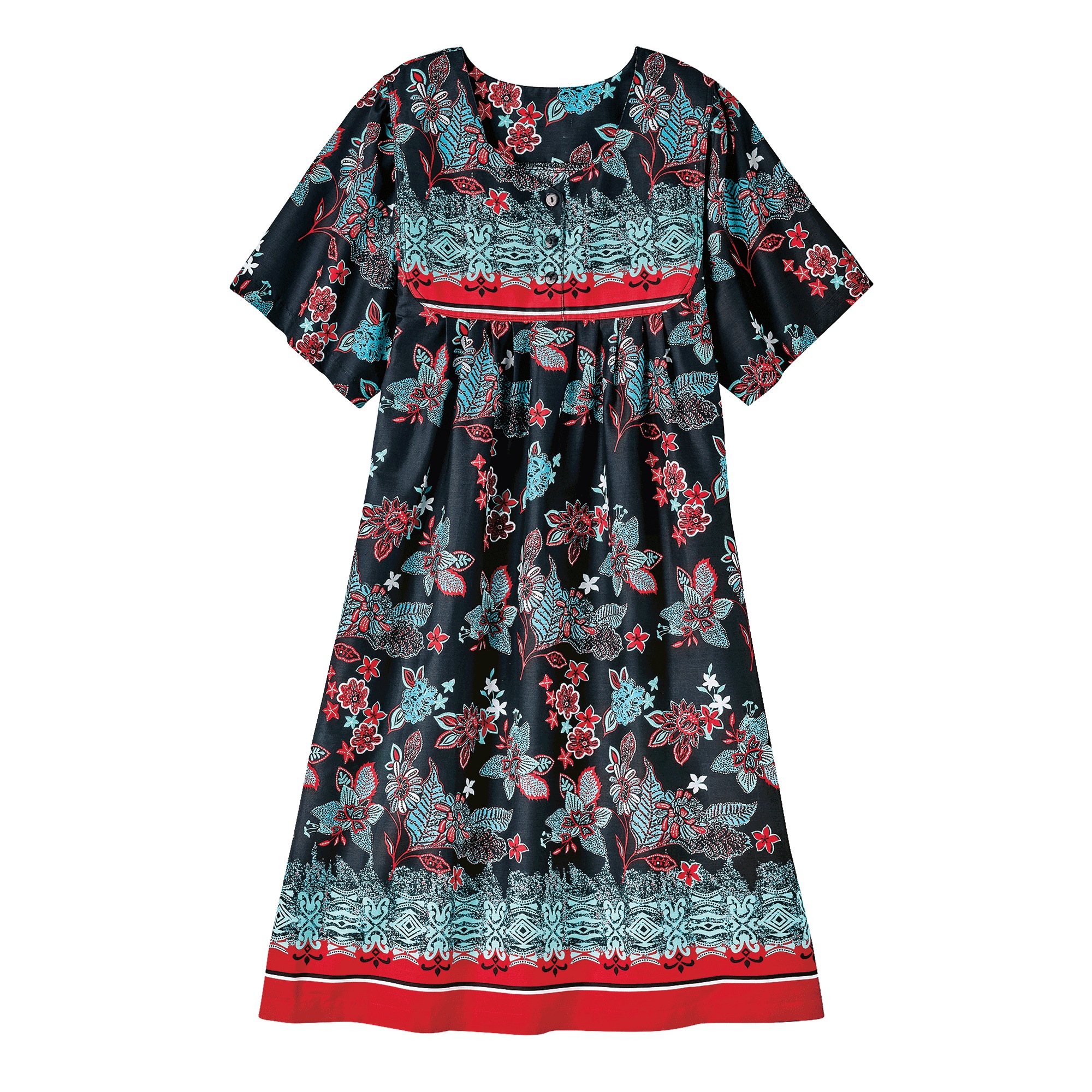 Border Print Patio Dress