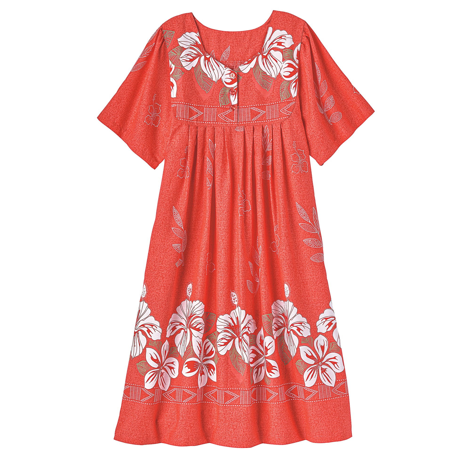 Border Print Patio Dress