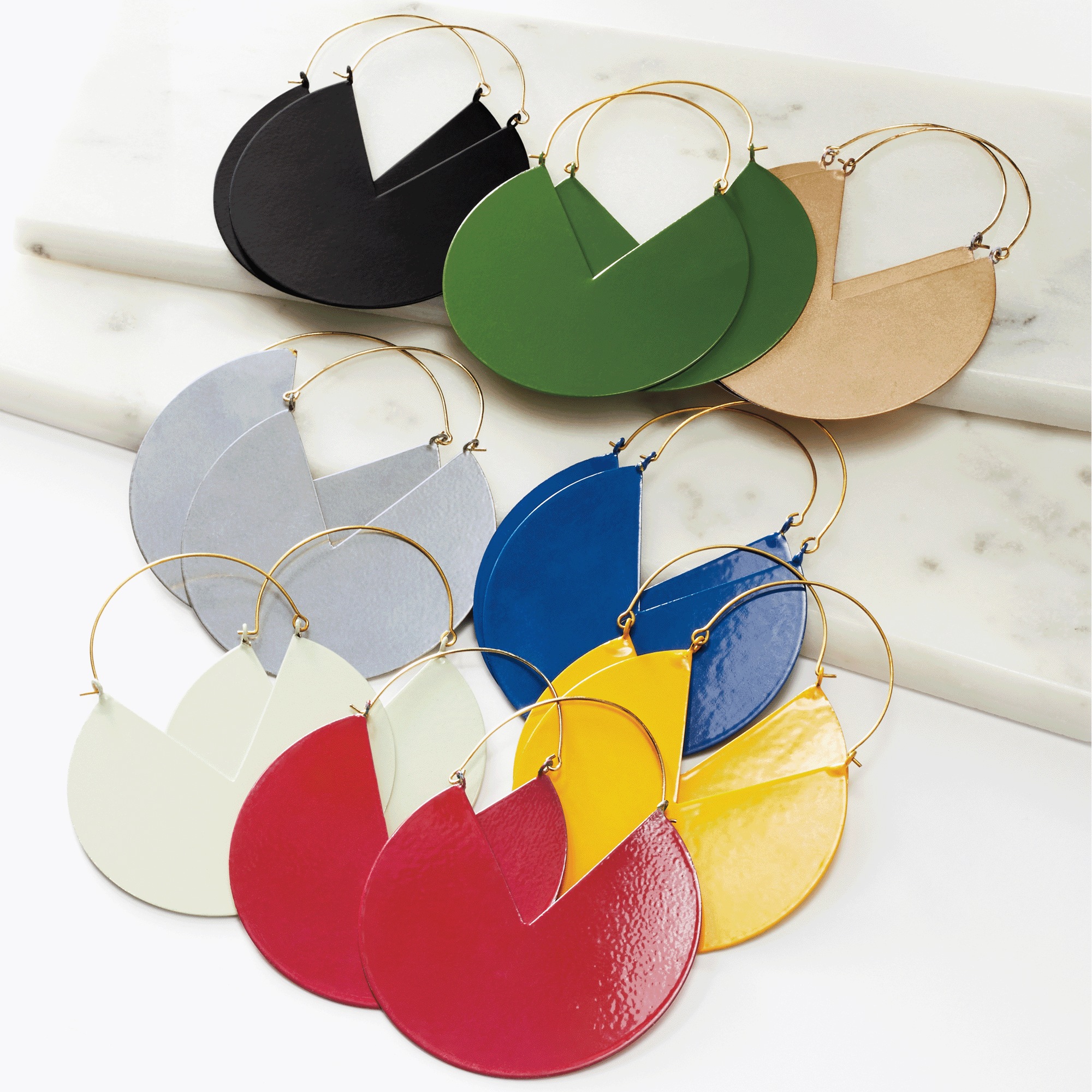 Color Fan Earrings