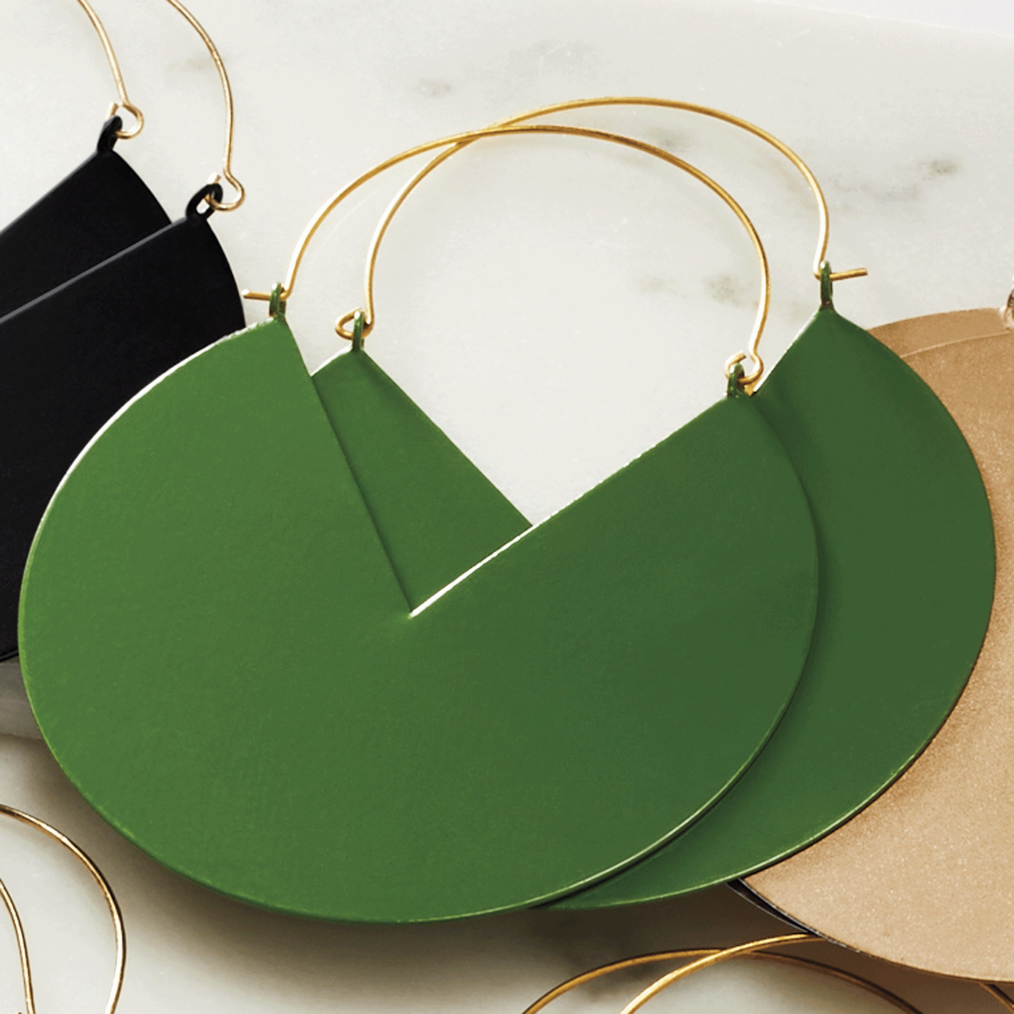 Color Fan Earrings