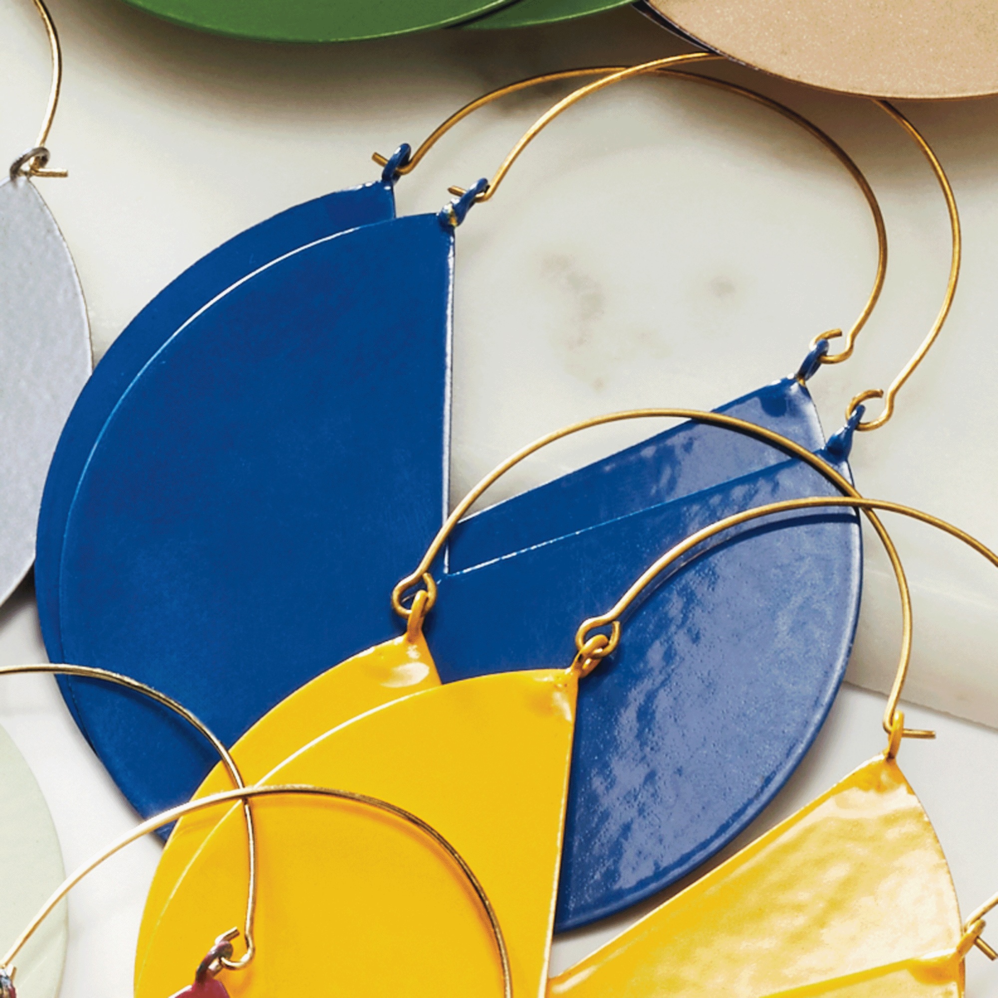 Color Fan Earrings