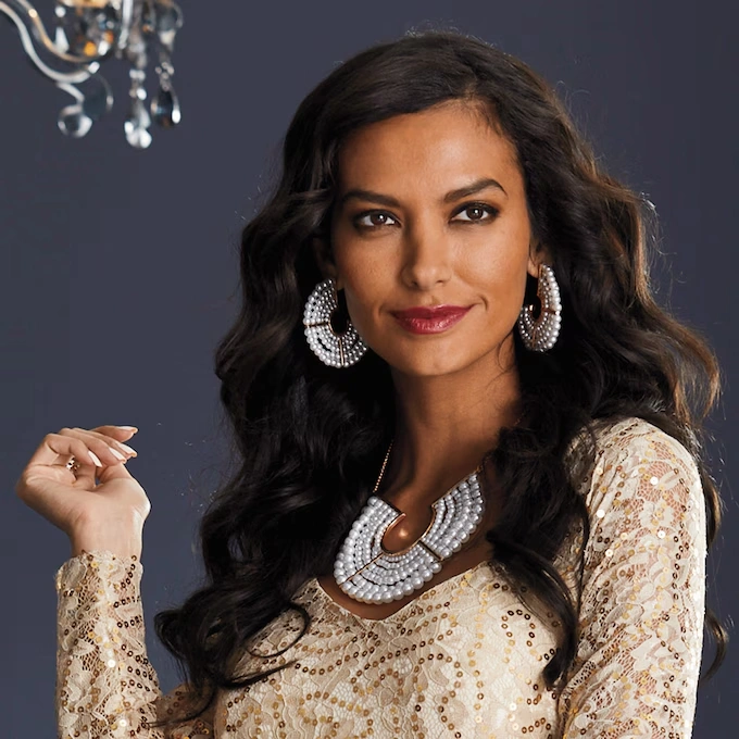 Faux Pearl Round Rows Necklace