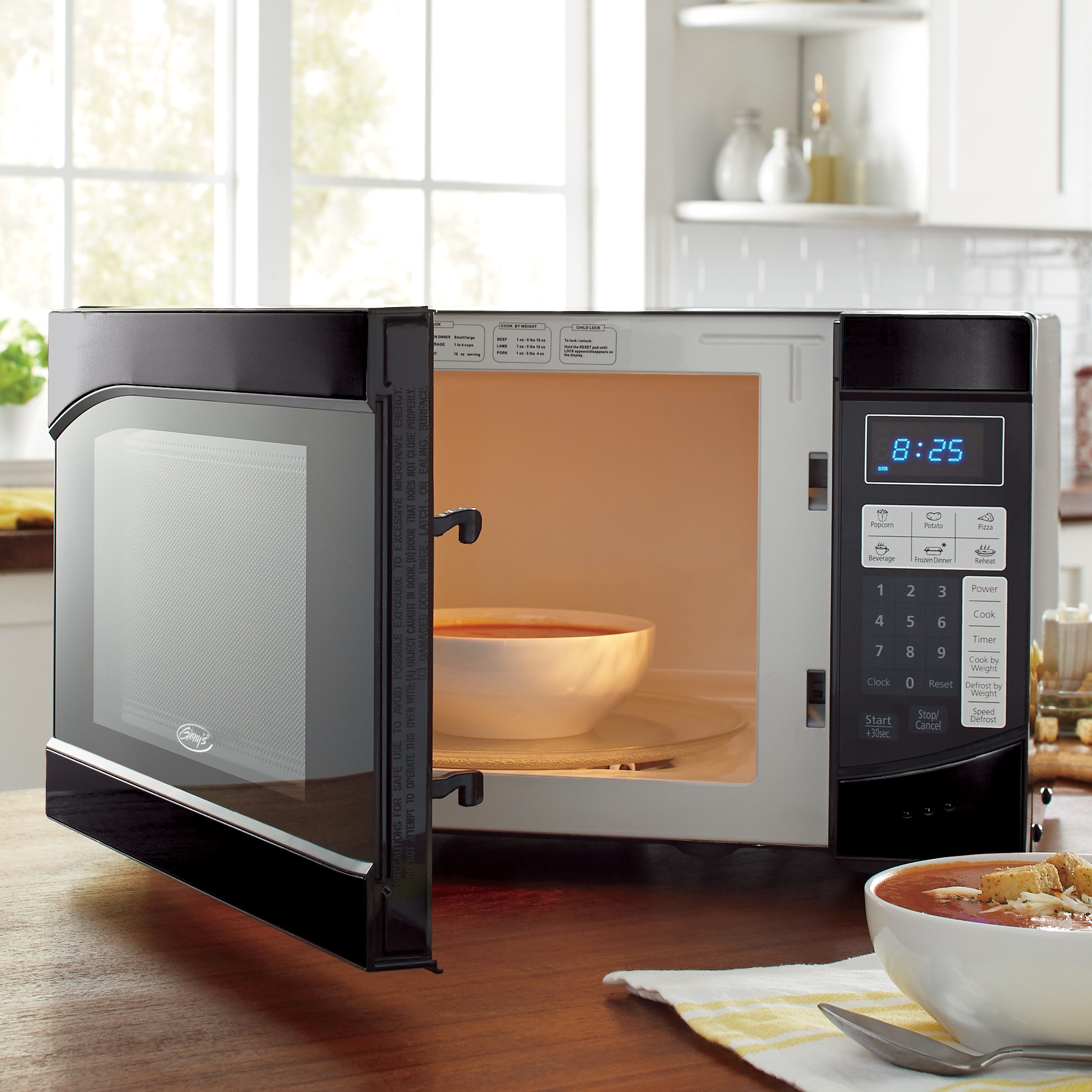 Ginny's .9 Cu. Ft. Metallic Microwave