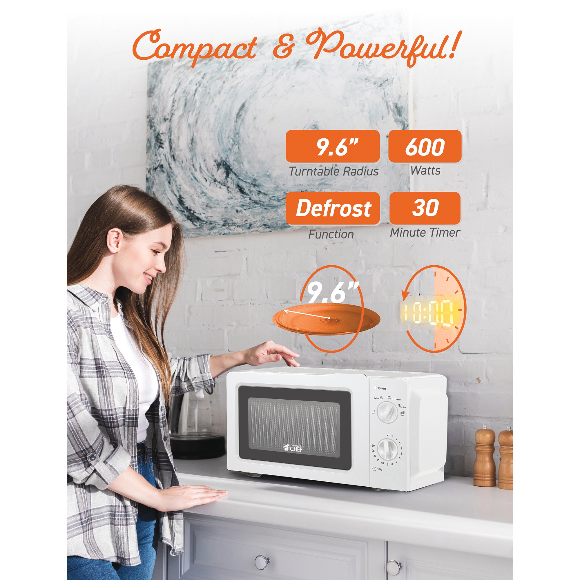 Commercial Chef 0.6 cu. ft. Microwave