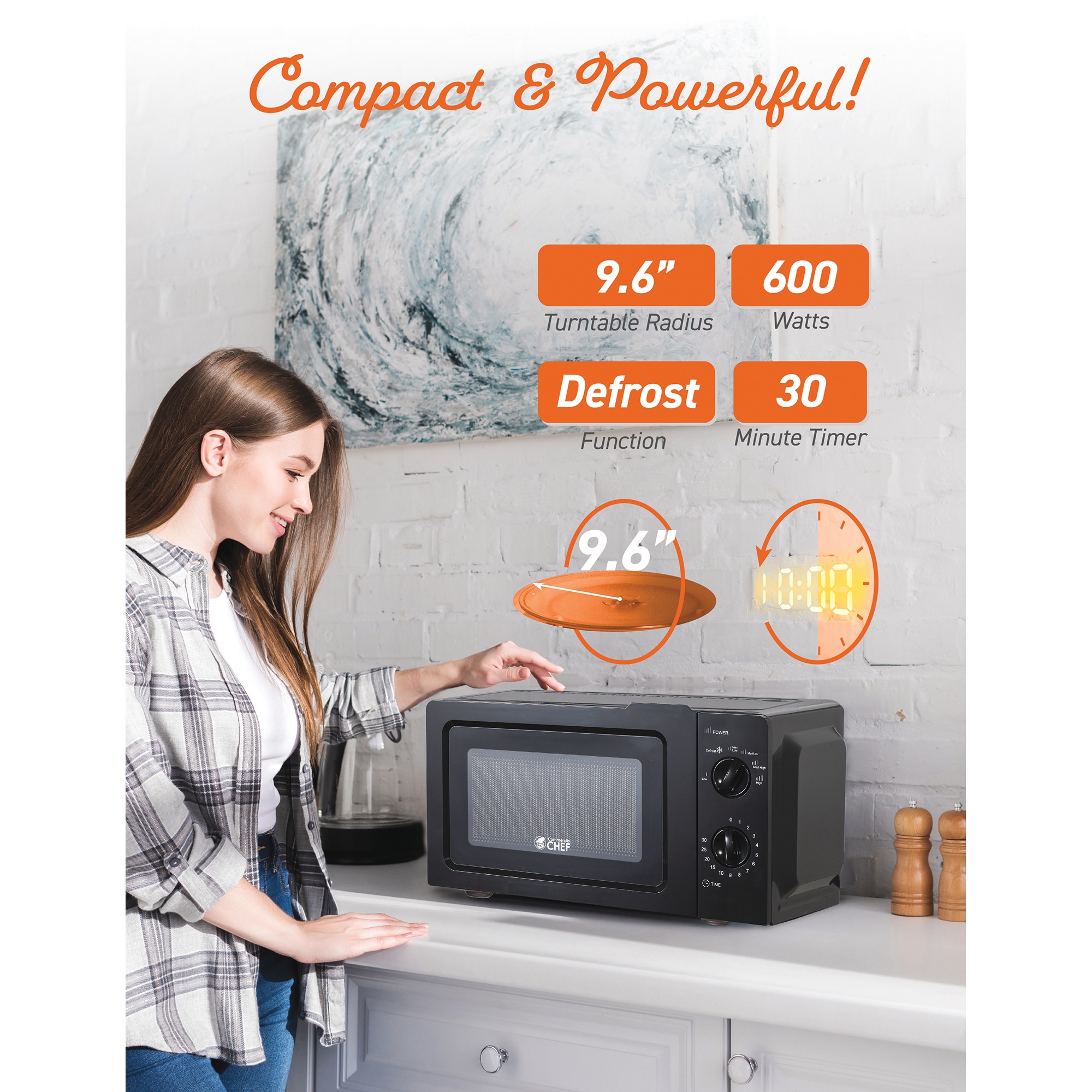 Commercial Chef 0.6 cu. ft. Microwave