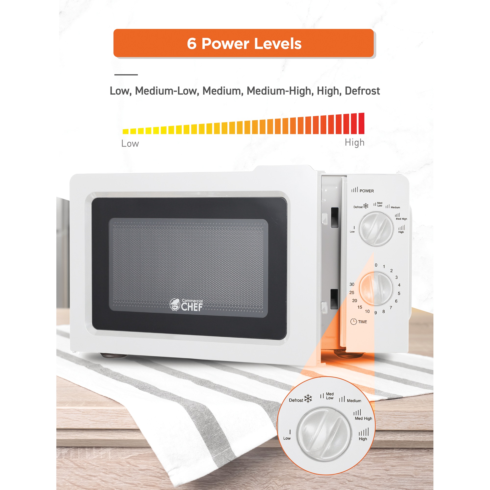 Commercial Chef 0.6 cu. ft. Microwave