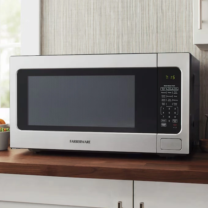 Farberware Professional 2.2 cu. ft. 1200-Watt Microwave Oven with Smart Sensor Cooking, Stainless Steel