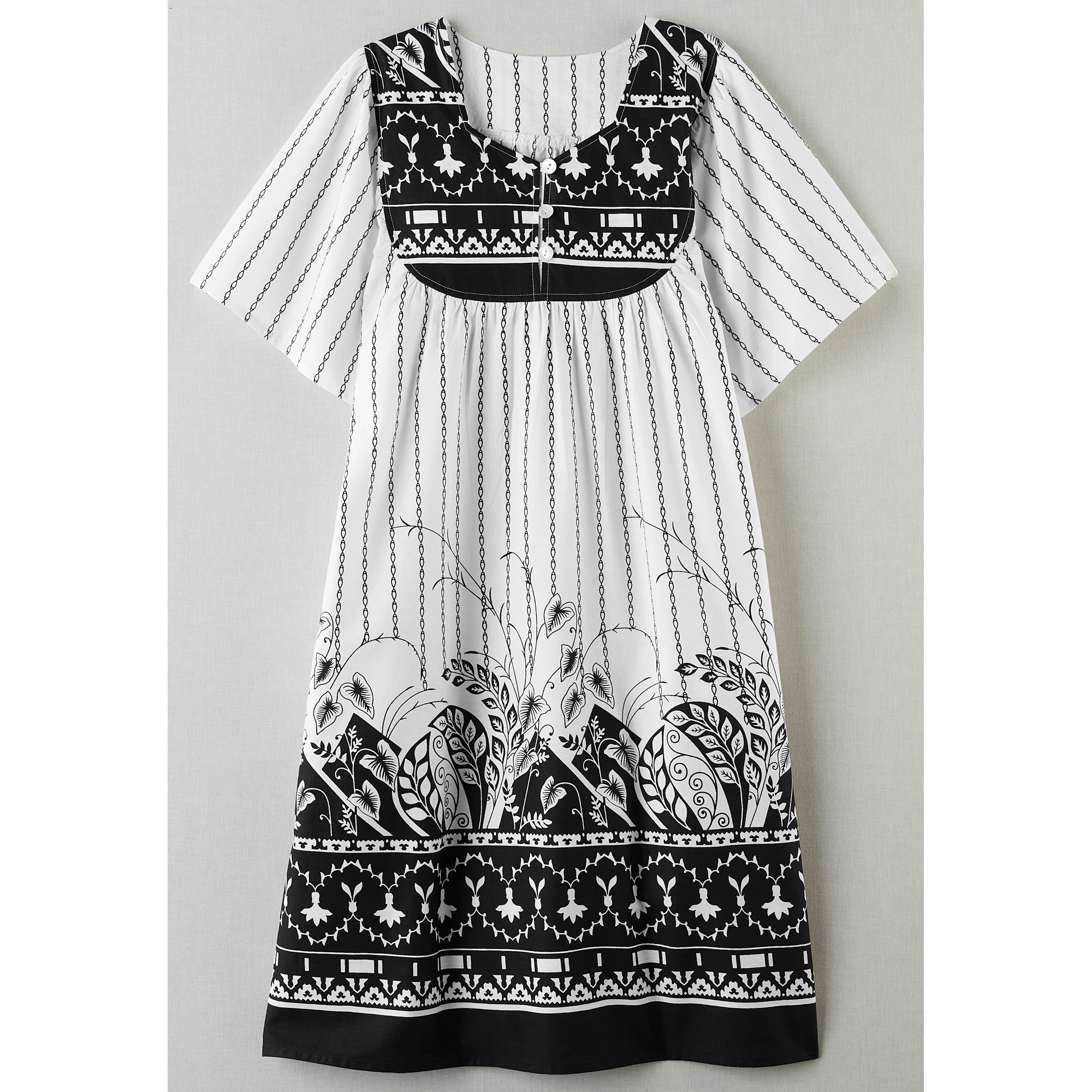 Metro Border Print Patio Dress